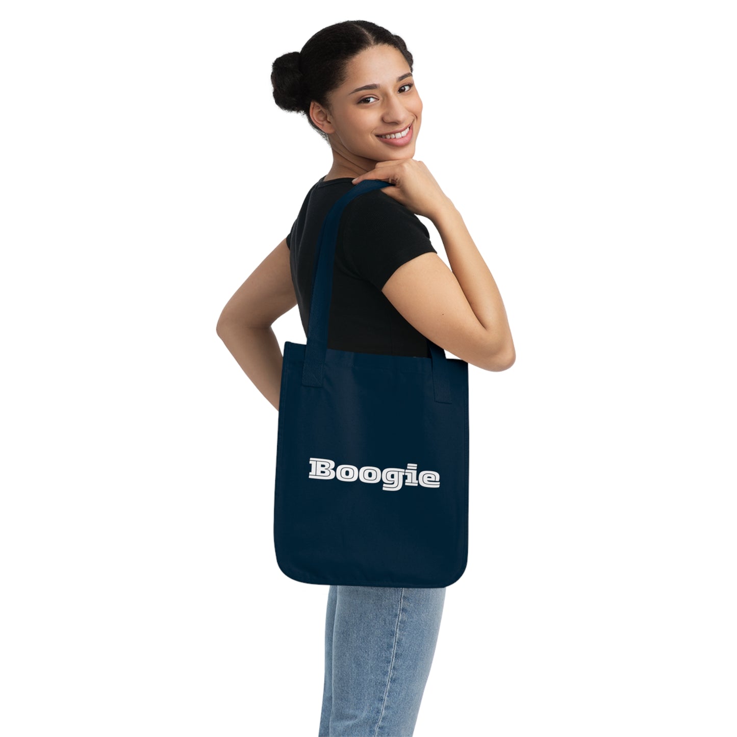 Boogie Organic Canvas Tote Bag, Gender Neutral, Women, Men, Teens, Kids, Friends, Gift, Groceries, Shopping, Books, Eco, Birthday, Christmas