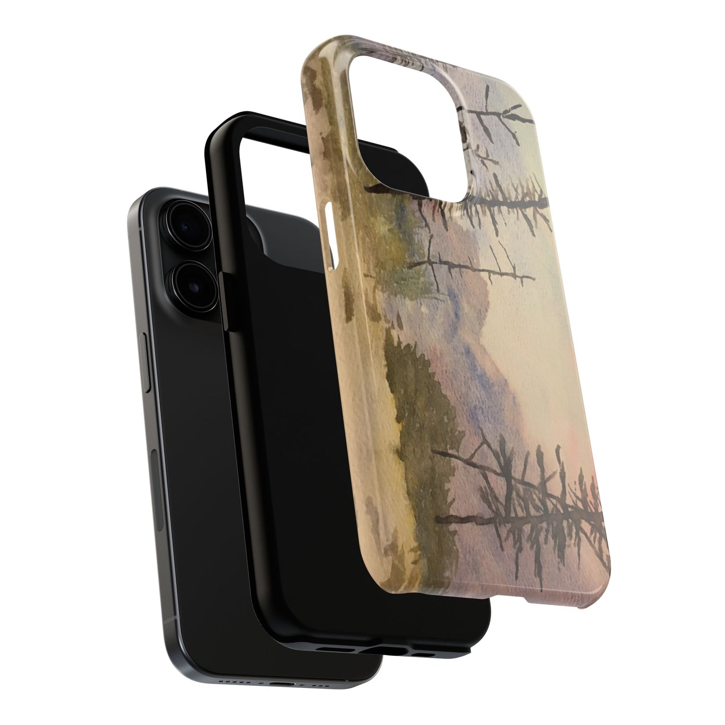 Glacier National Park After Fire Tough Phone Cases, iPhone & Samsung cases, wireless charging, mountains, nature, original artwork, gifts