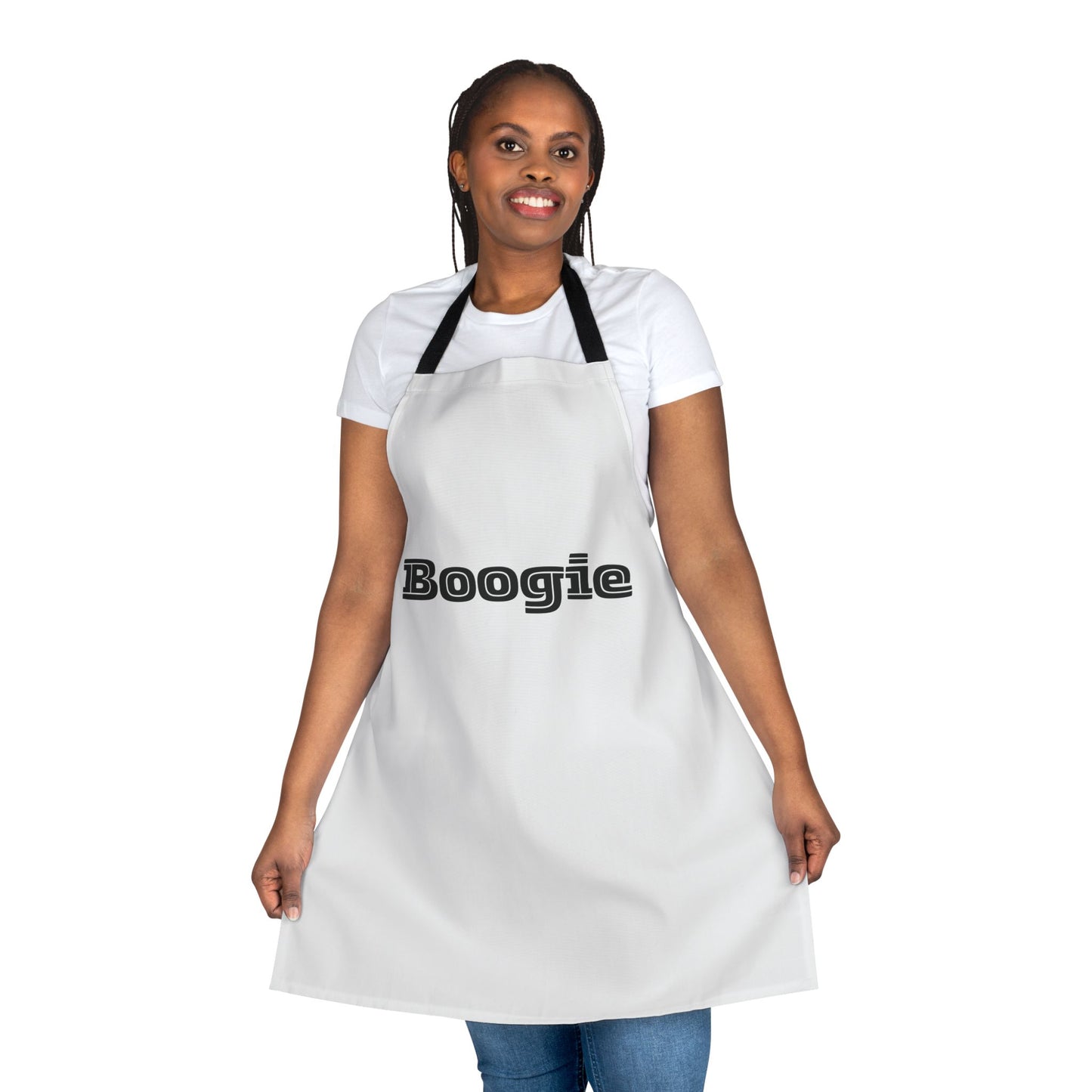 Boogie White Unisex Chefs Apron