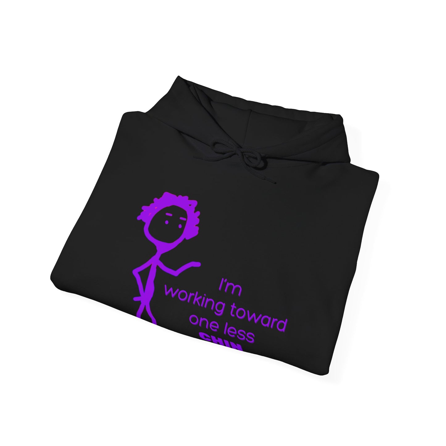 Im Working Toward One Less Chin Unisex Heavy Blend™ Hooded Sweatshirt, fun, hoodie, warm, gift, exercise, aging, gender neutral, men, women