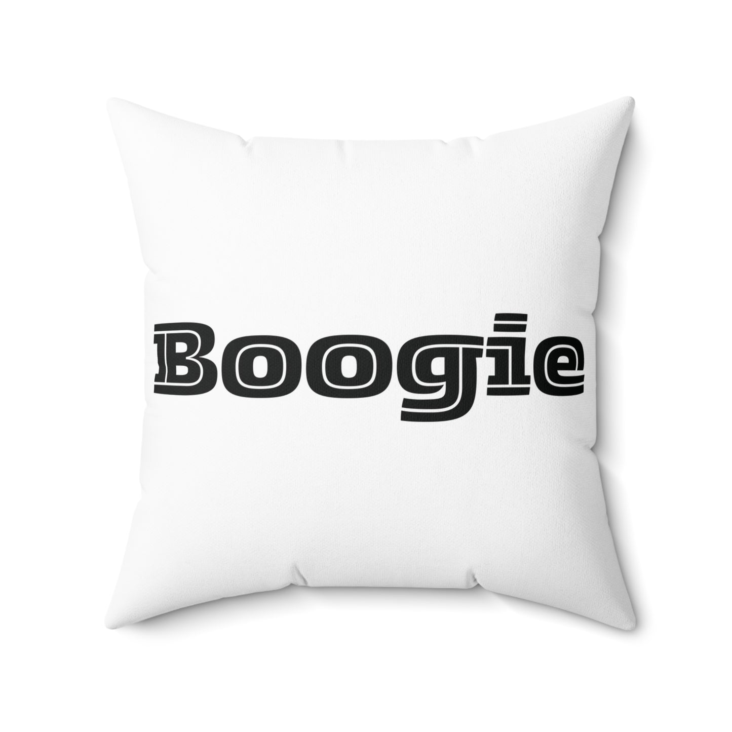 Boogie White Spun Polyester Square Pillow, Dance, Accent, Decor, Dorm, Bed, Throw, Men Women Teens Friends Gift Birthday Christmas, 4 Sizes