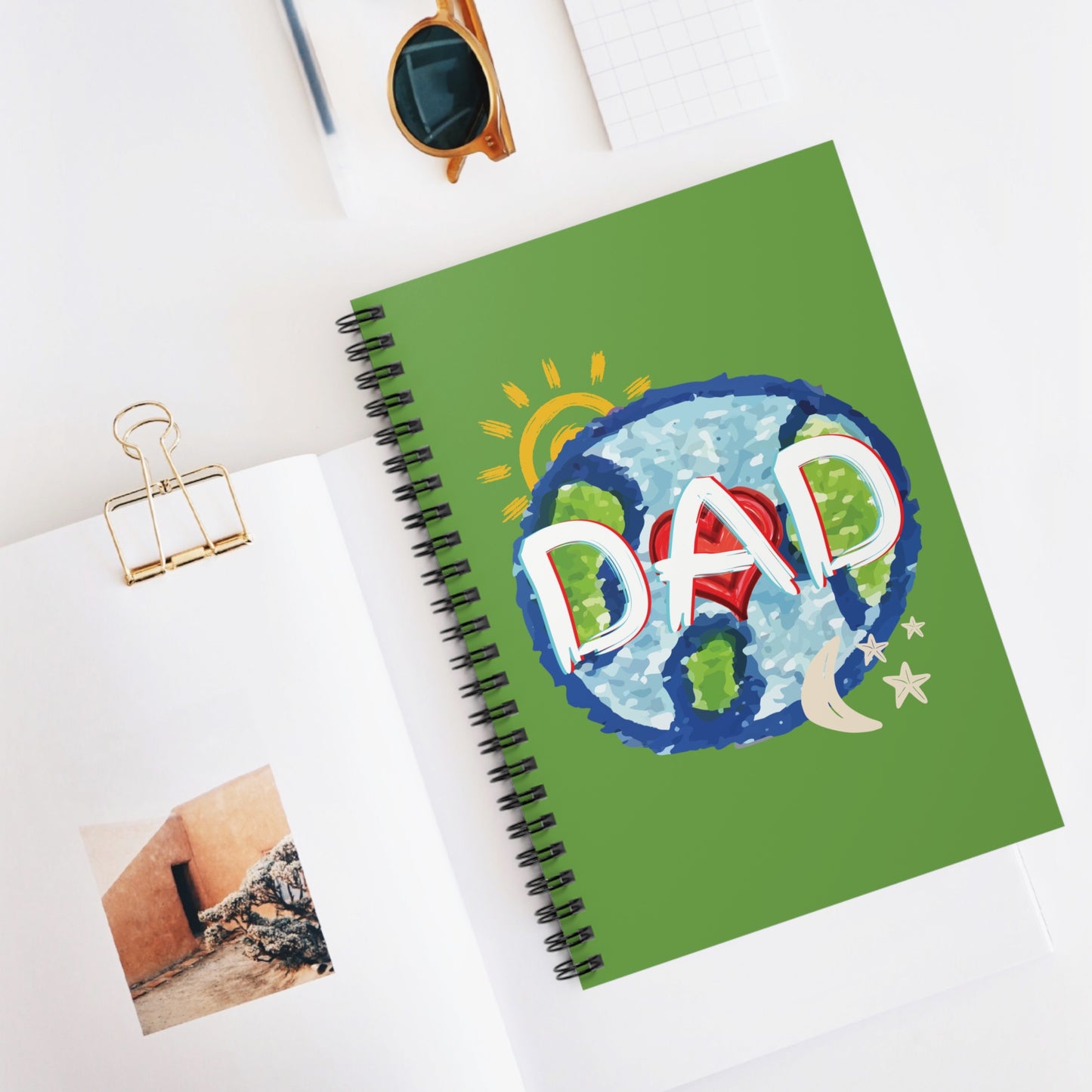 DAD Green Spiral Notebook - Fathers Day Gifts