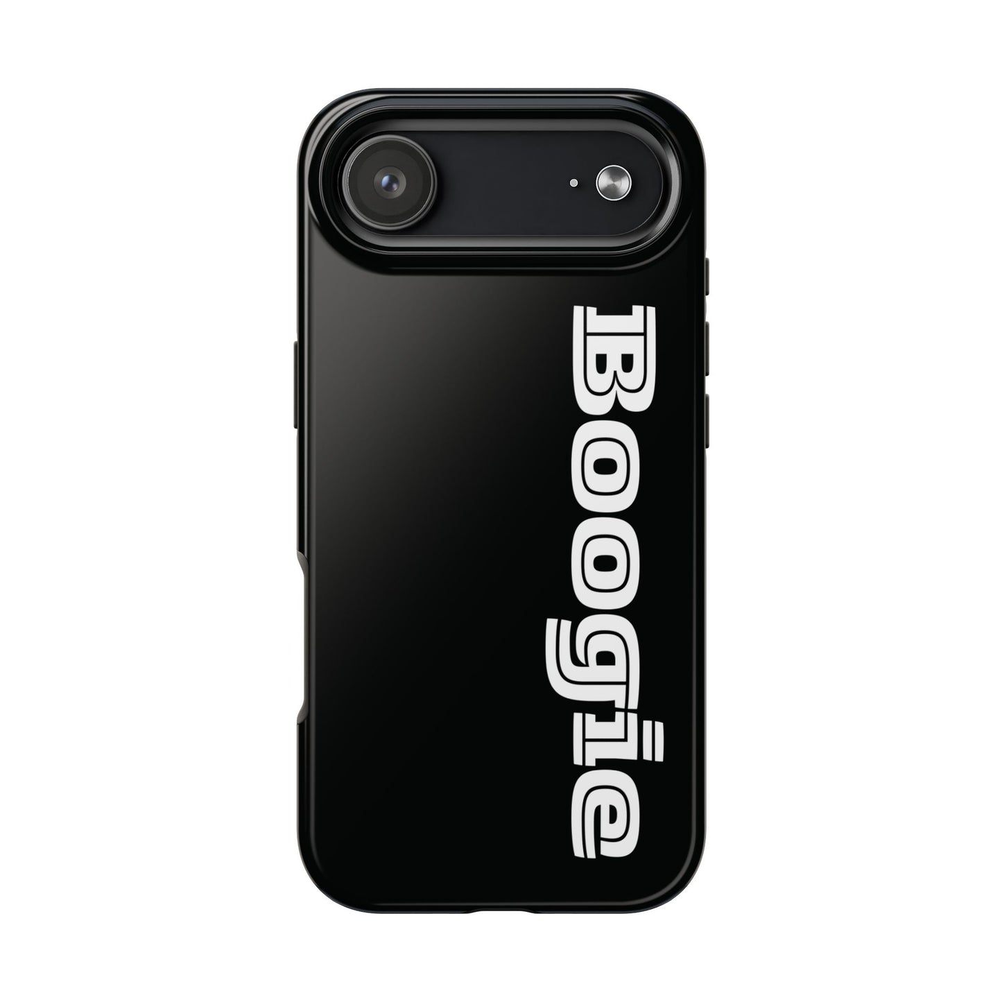 Boogie Black Tough Phone Cases, iPhone Samsung cases, wireless charging, gender neutral women men friends kids teens gift birthday Christmas