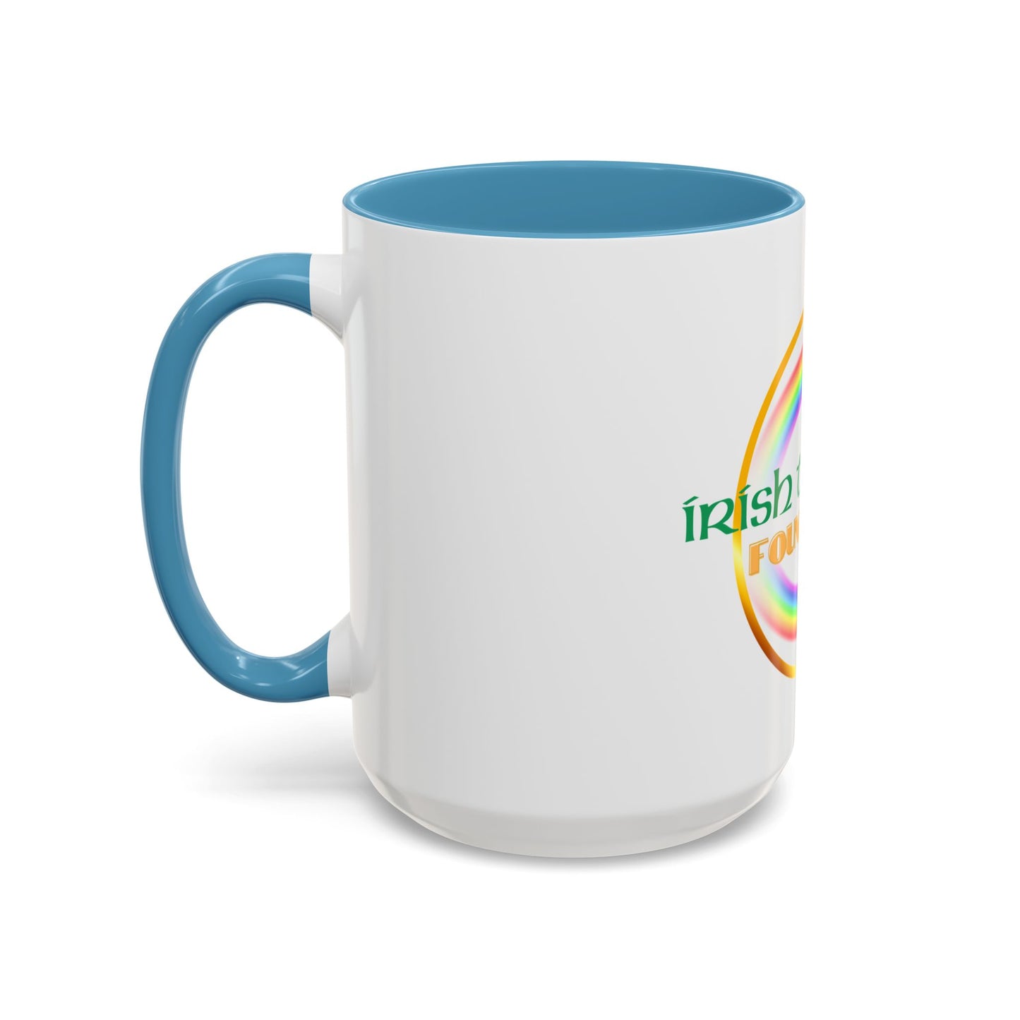Coffee Mug - Irish Temper Found Here, Rainbow Design, BPA-Free Ceramic, St Patricks Gift