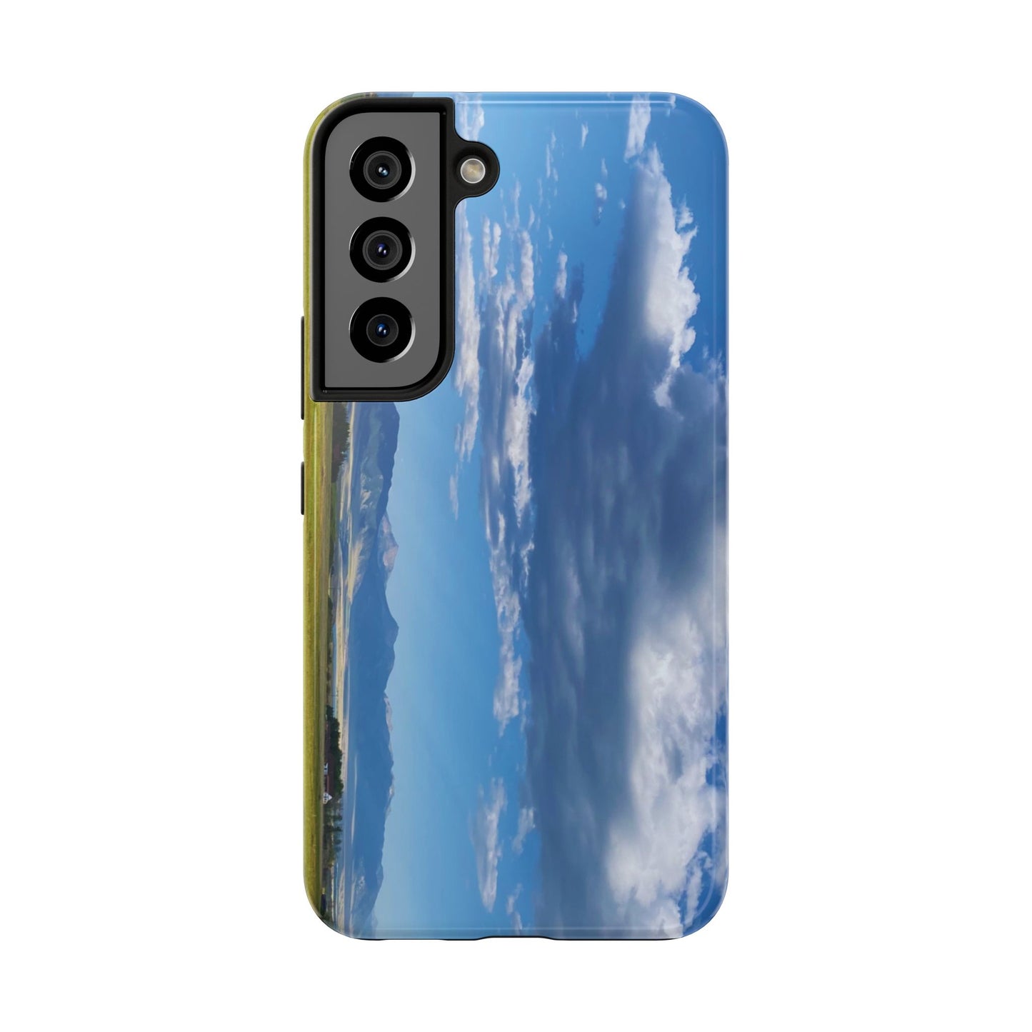 Western Clouds and Mountains Tough Phone Cases, iPhone & Samsung cases, wireless charging, sky, nature, landscape, original photo, gifts