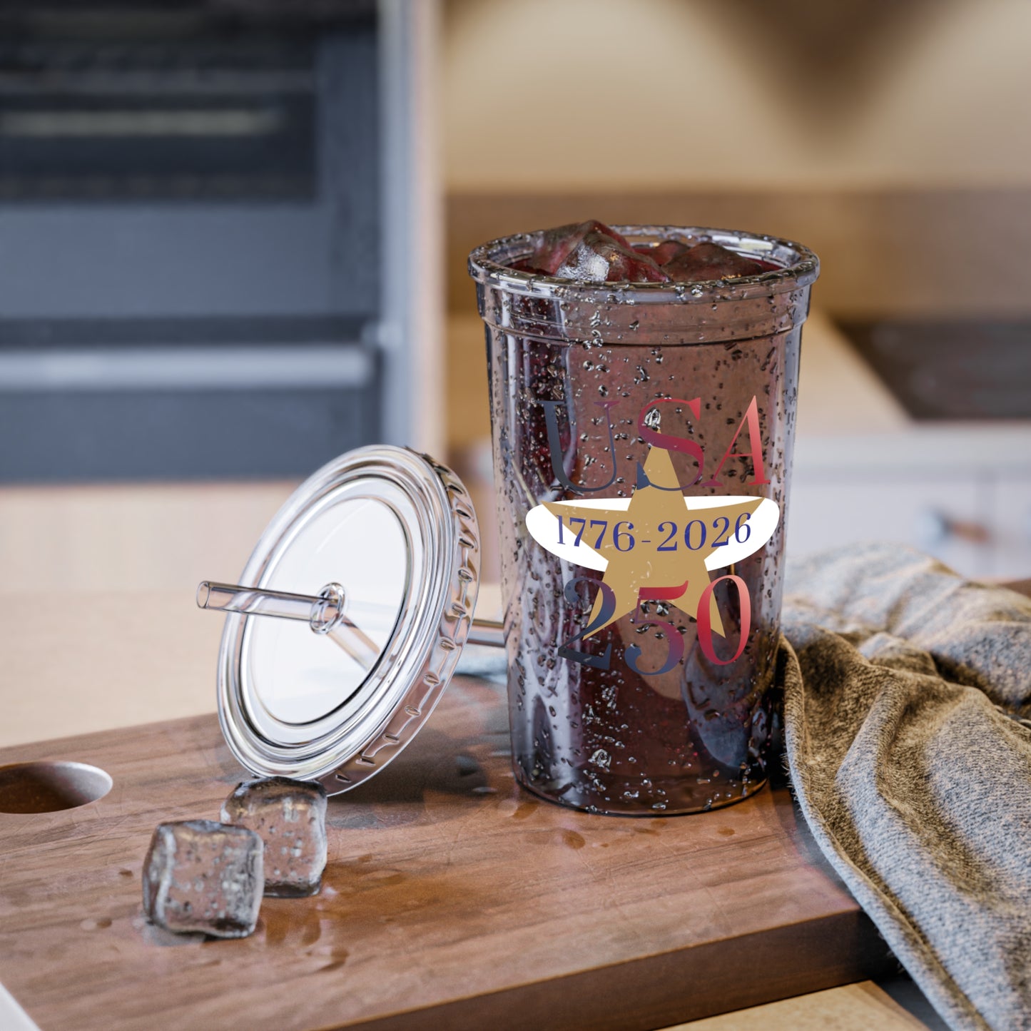 USA 250th Anniversary Acrylic Tumbler — 1776-2026 Patriotic Cup