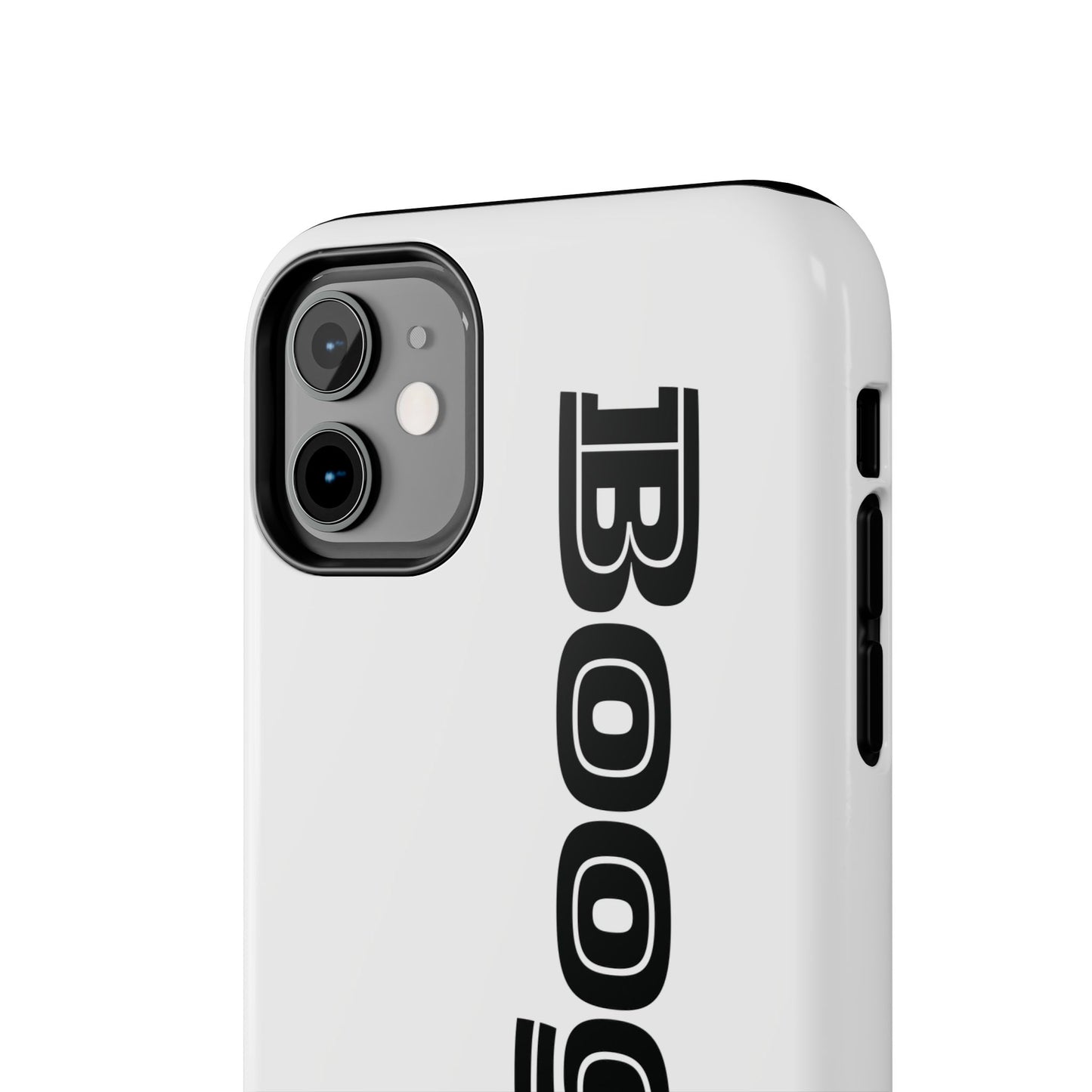 Boogie White Tough Phone Cases, iPhone Samsung cases, wireless charging, gender neutral women men friends kids teens gift birthday Christmas