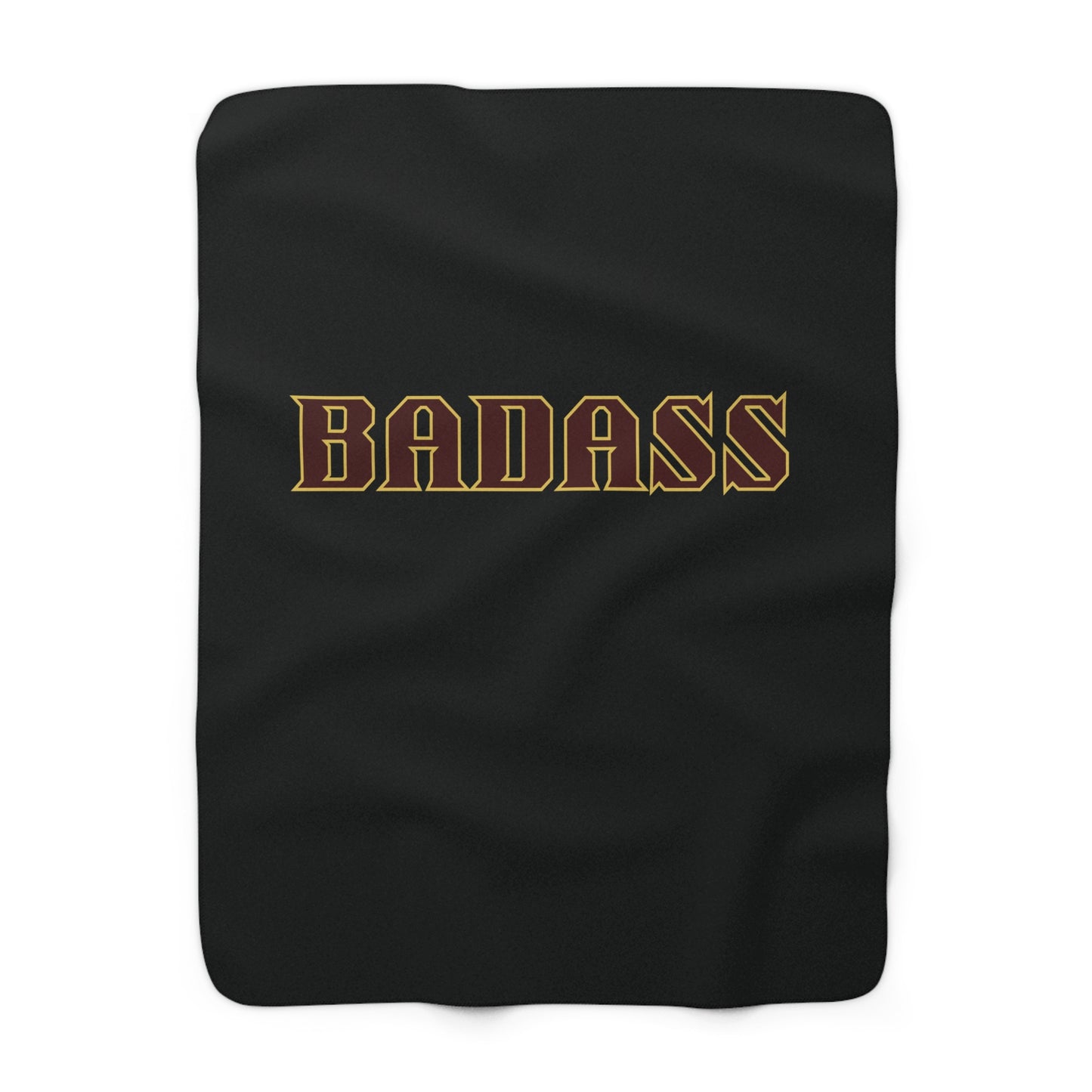Badass Black Sherpa Fleece Blanket, Strong, Bold, Funny, Snarky, Attitude, Home Decor, Warm, Soft, Cozy, Gender Neutral, Throw, 50x60 60x80