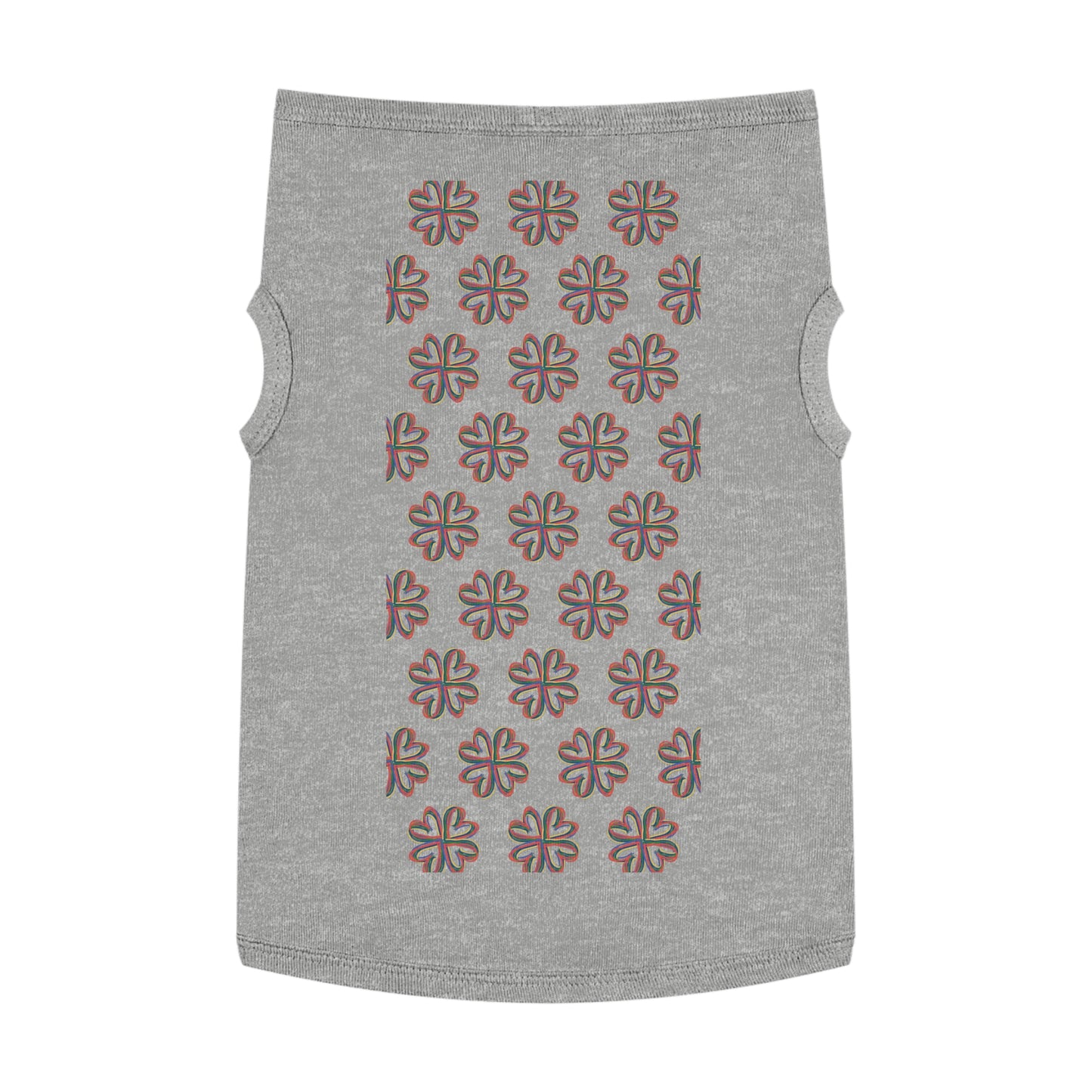 Colorful Floral Pet Tank Top, dog clothes, gifts, pet fashions, furry friends, cotton, dog shirts, cat shirts, 4 colors, Birthday Christmas