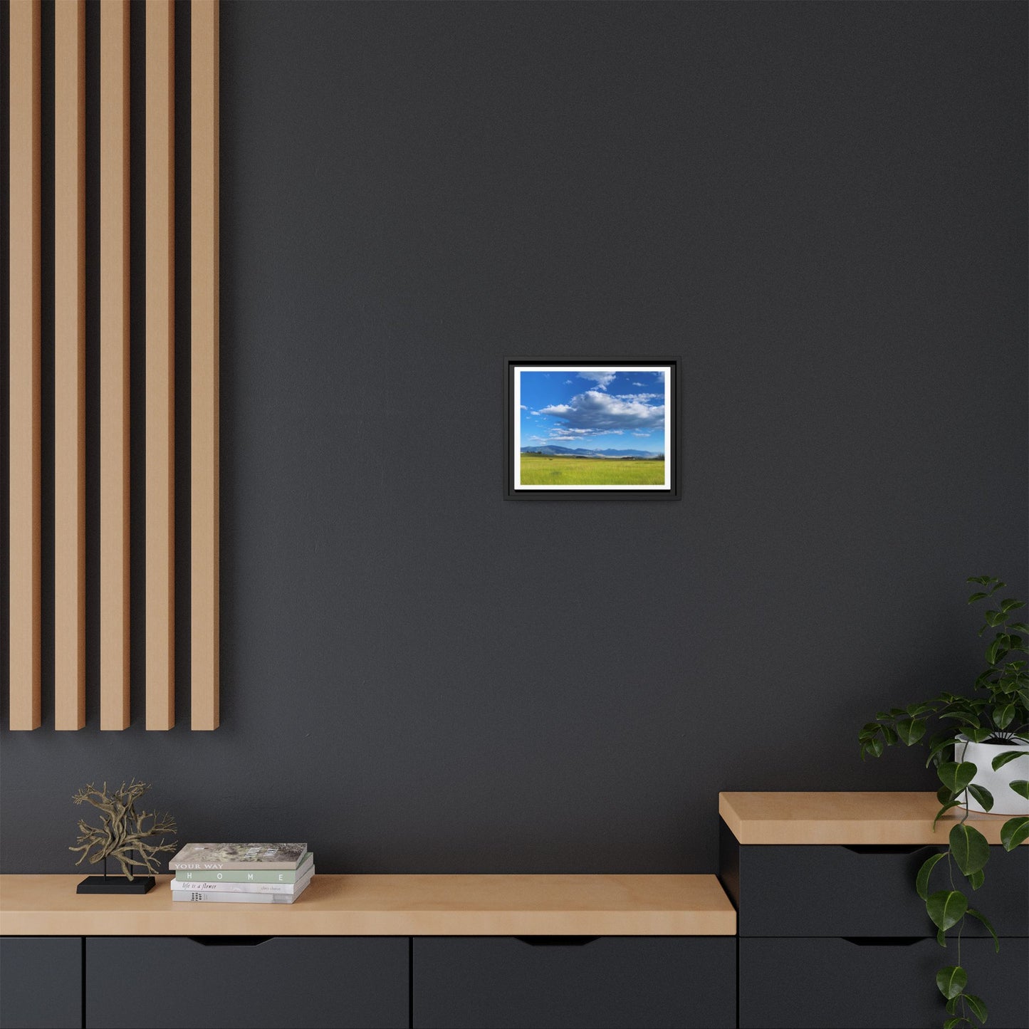 Black Frame Western Clouds and Mountains, Original Photo Matte Print, Clouds, Mountains, Nature, Artwork, Wall Art, Gift, Color, Sky