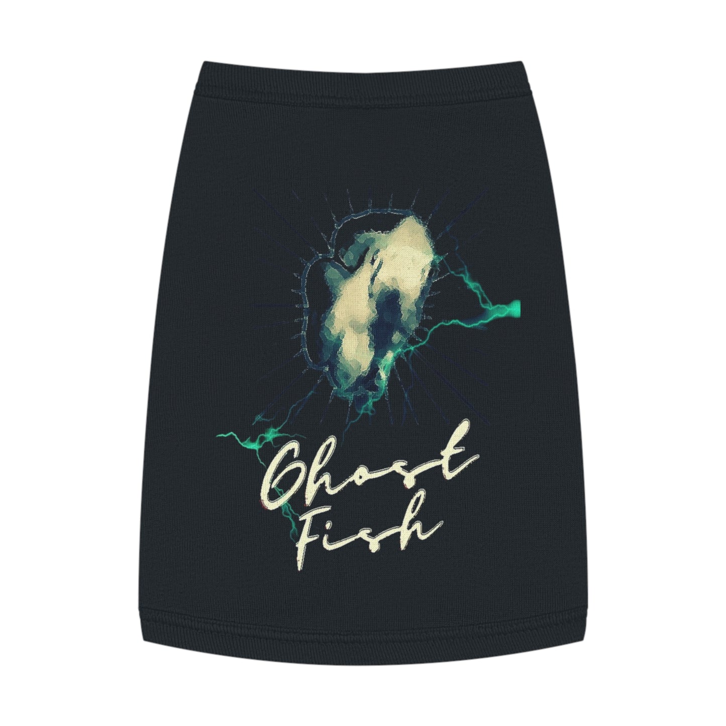 Ghost Fish Pet Tank Top, funny dog clothes, gifts, goofy, pet fashions, attitude, cotton, dog shirts, cat shirts, Halloween
