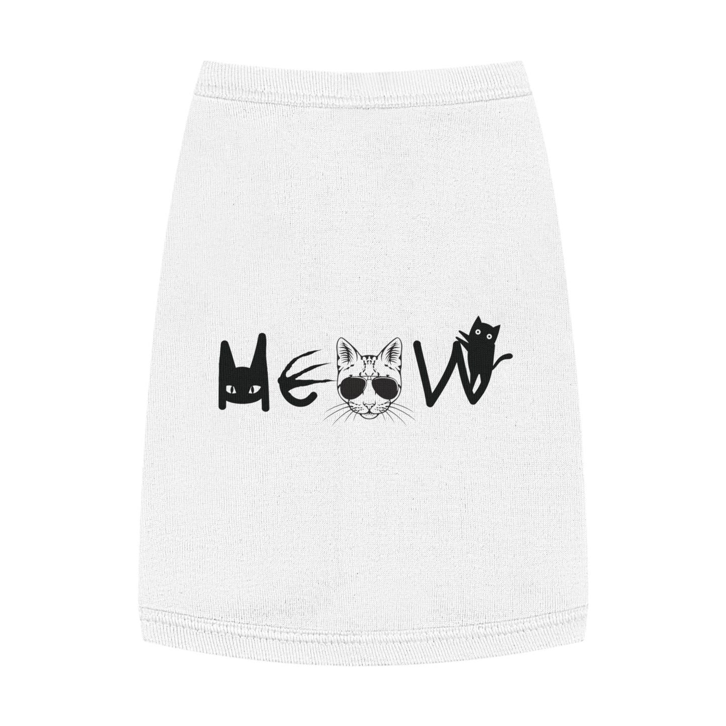 Meow Pet Tank Top, pet shirts, pet clothes, funny dog clothes, gifts, sarcastic, pet fashions, attitude, cotton, dog shirts, cat shirts