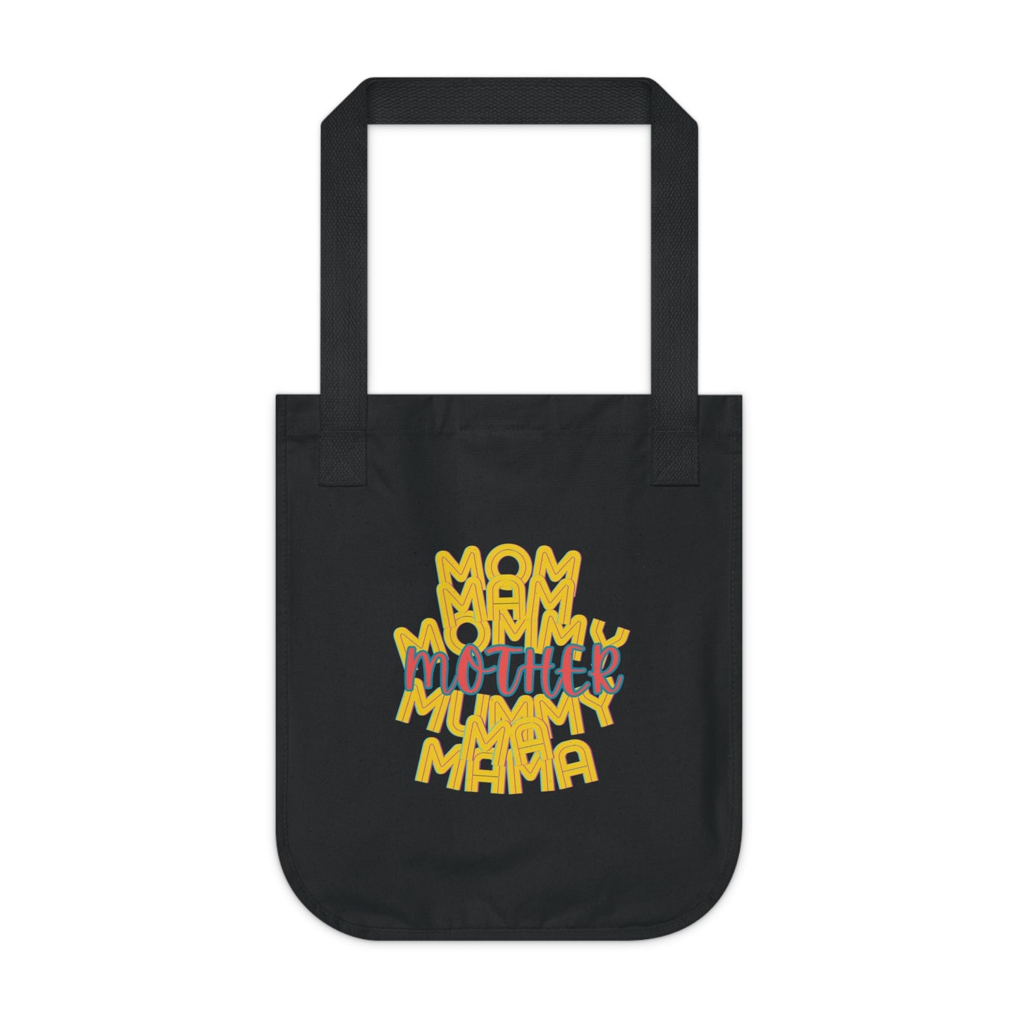 Mother Organic Canvas Tote Bag, Mom Mommy Ma Mam Mama Mummy, Love, Mothers Day, Gender Neutral, Gift, Groceries, Shopping, Books, Eco