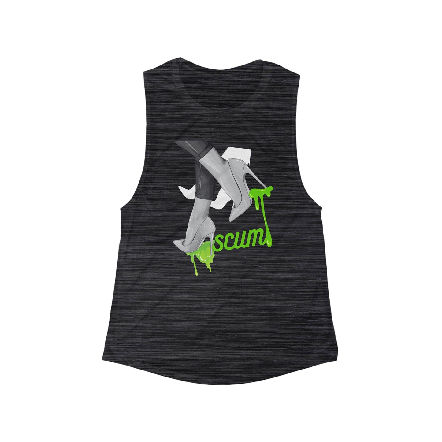 High Heels Dripping Scum Women's Flowy Scoop Muscle Tank, political, debate, funny, snarky, gender neutral, womens tee, gift, sleeveless