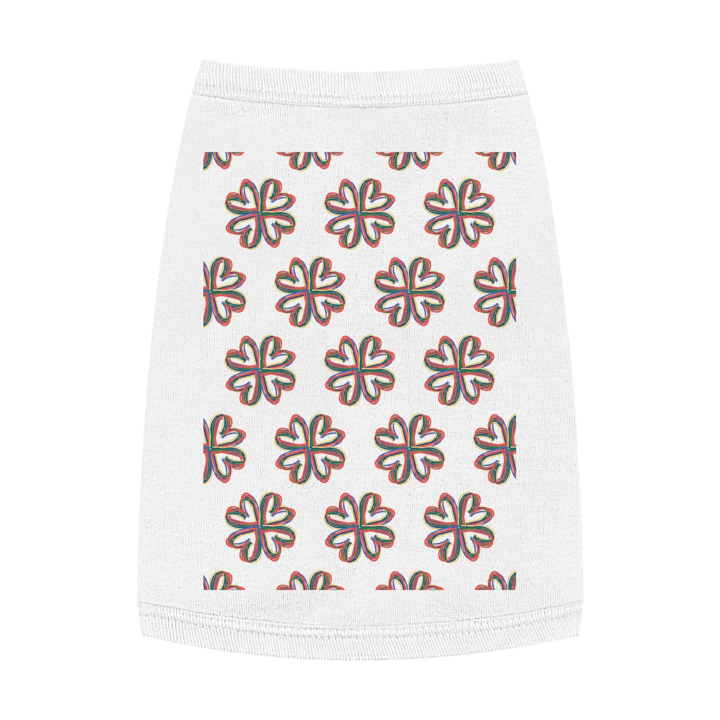 Colorful Floral Pet Tank Top, dog clothes, gifts, pet fashions, furry friends, cotton, dog shirts, cat shirts, 4 colors, Birthday Christmas