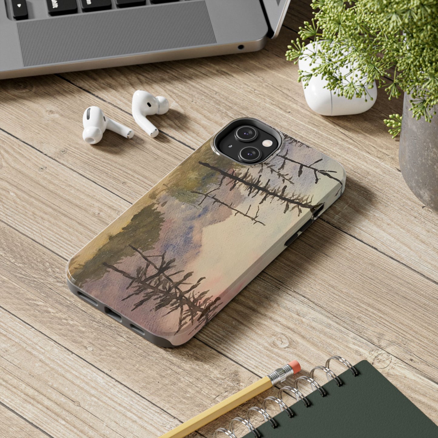 Glacier National Park After Fire Tough Phone Cases, iPhone & Samsung cases, wireless charging, mountains, nature, original artwork, gifts