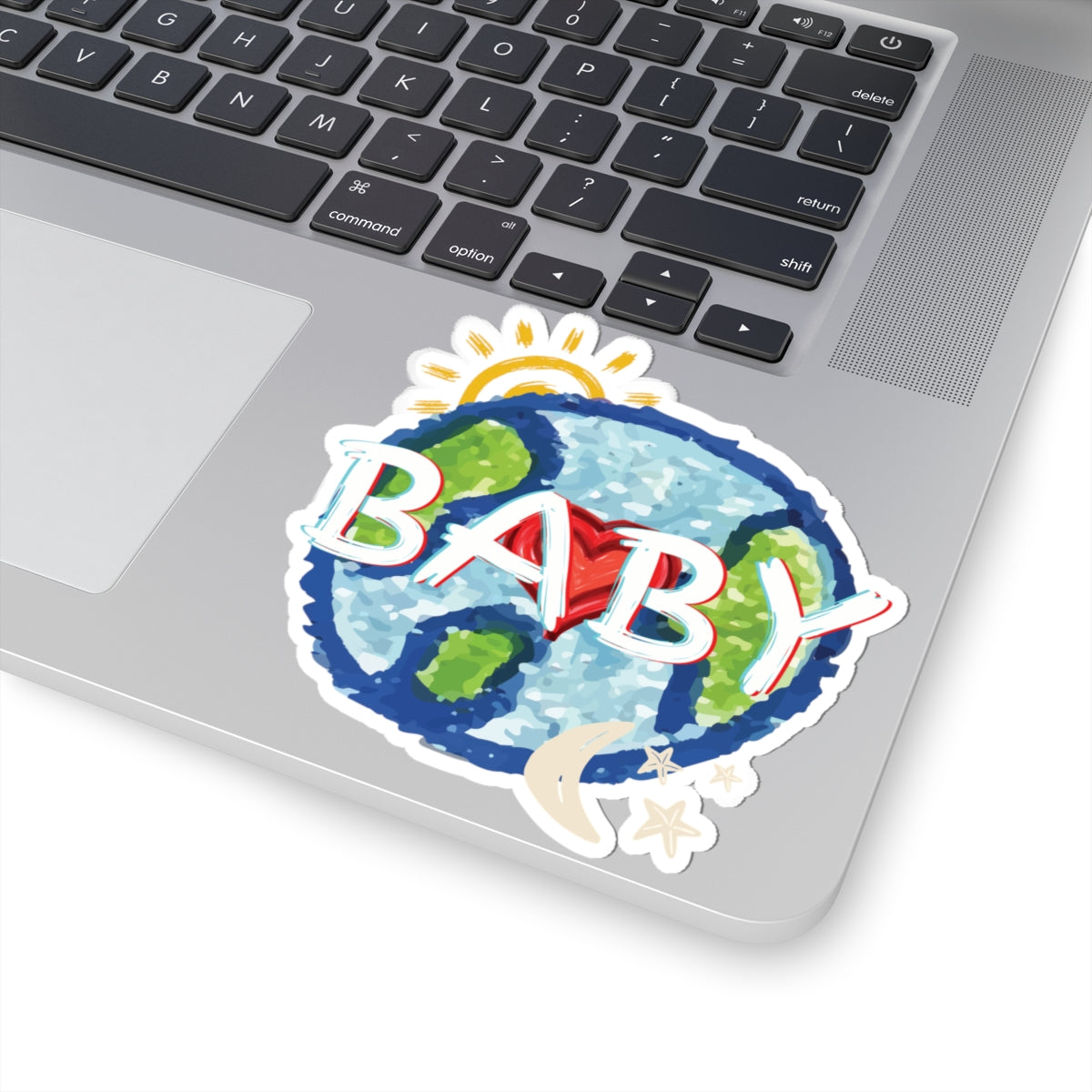 Baby World Sun Moon Stars Heart Sticker, Nursery Decor, Laptop Decal, Planner Sticker, Scrapbooking Supplies, Bullet Journal Accessories