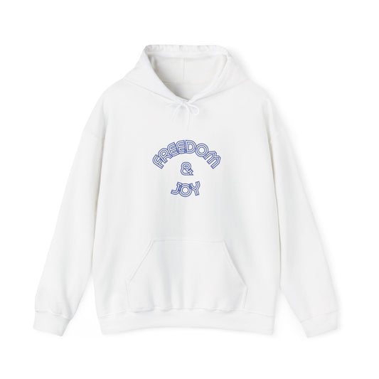 Freedom & Joy Unisex Heavy Blend™ Hooded Sweatshirt, America, Equality, Love, Political, Election, Gift, Comfy, Soft, Warm, Hoodie, Pullover