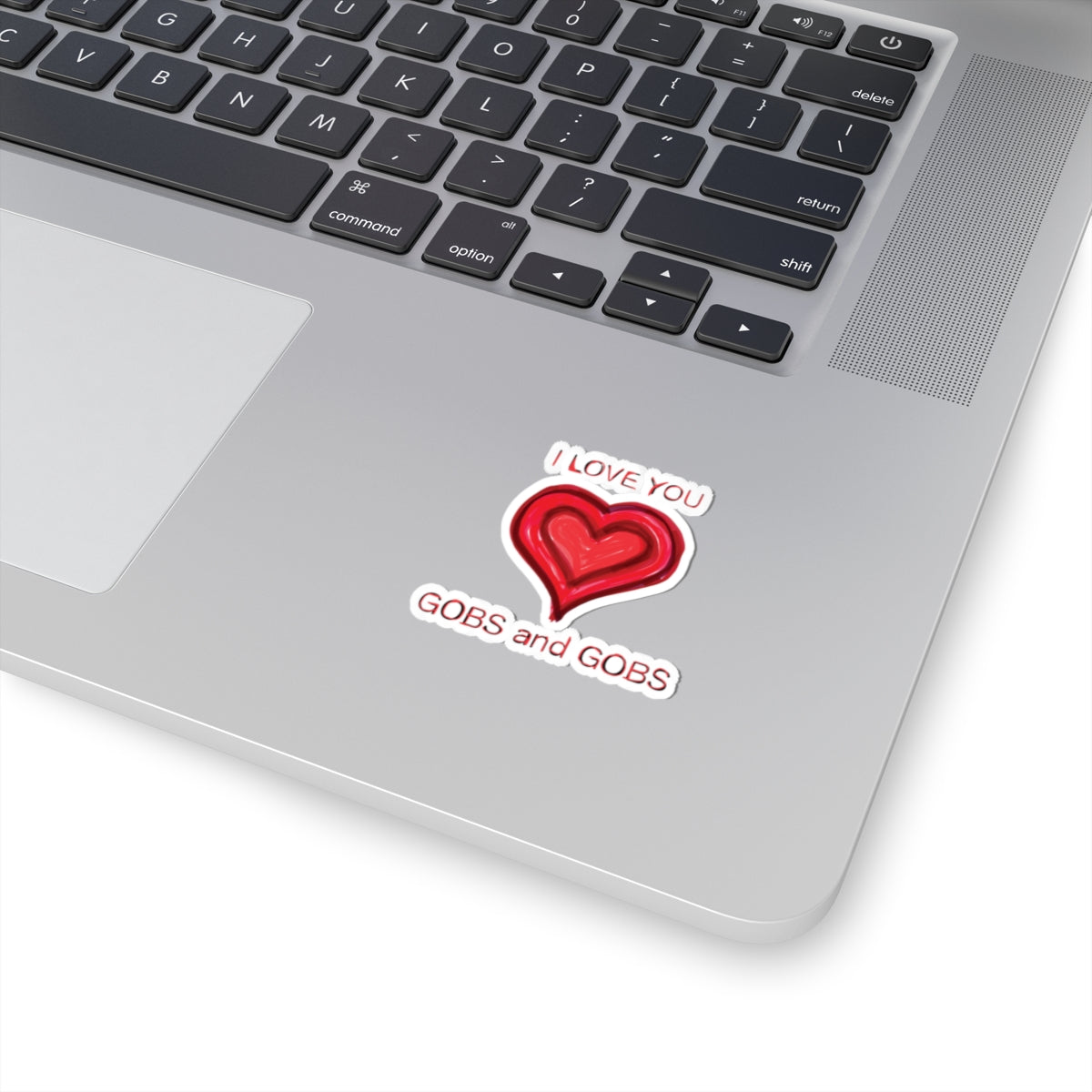 Heart I Love You Kiss-Cut Stickers, Romantic Valentine's Day Decals, Affectionate Gobs and Gobs Labels, Cute Adhesive Emblems, Wedding