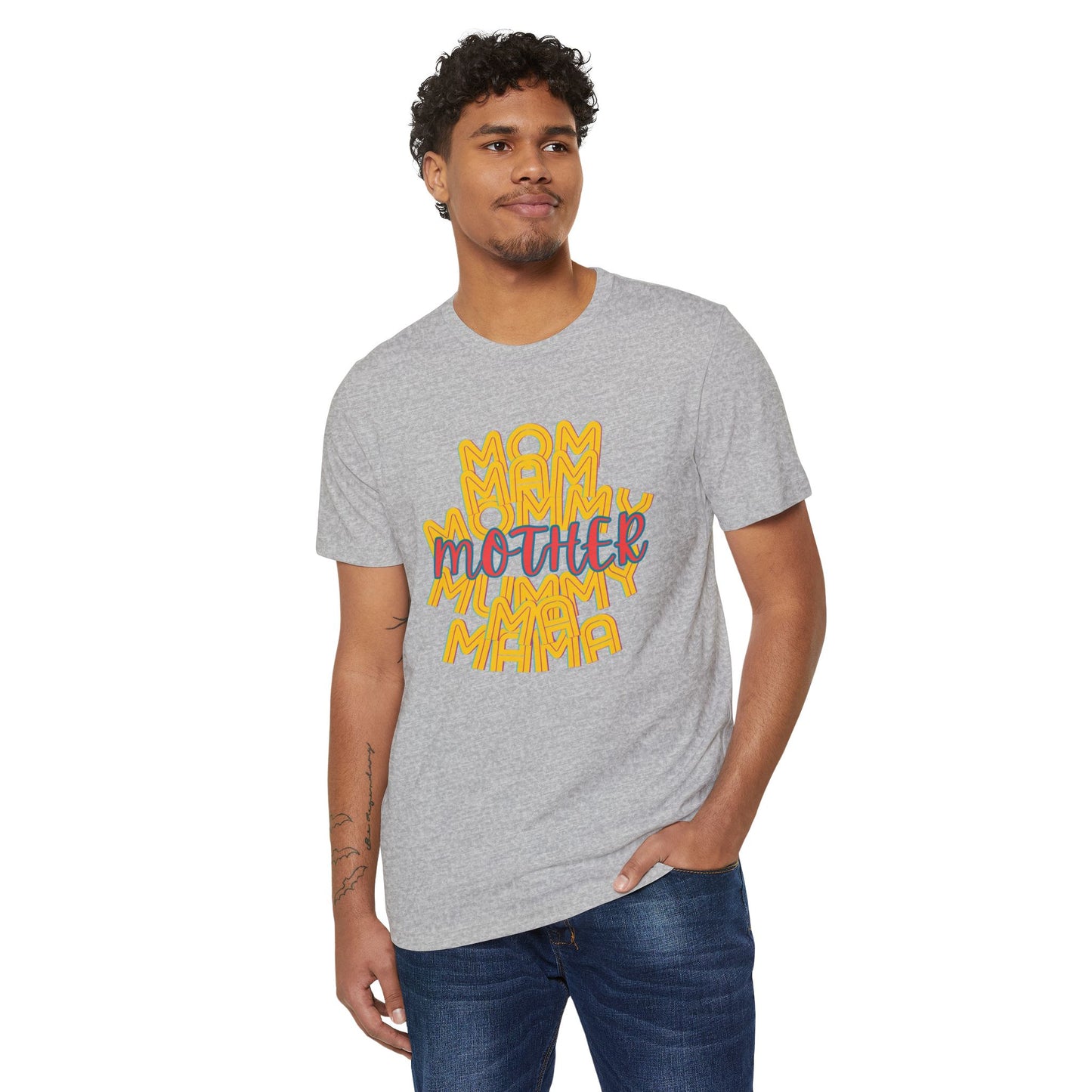 Mother Mama Unisex Recycled Organic T-Shirt, Eco-Friendly Mother's Day Gift, Gender-Neutral Tee, Sustainable Mom Shirt, Earth Day Apparel