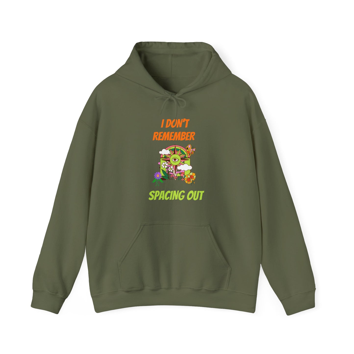 I Dont Remember Spacing Out Unisex Heavy Blend™ Hooded Sweatshirt, funny shirts, hoodies, gifts for friends, gender neutral, graphic art