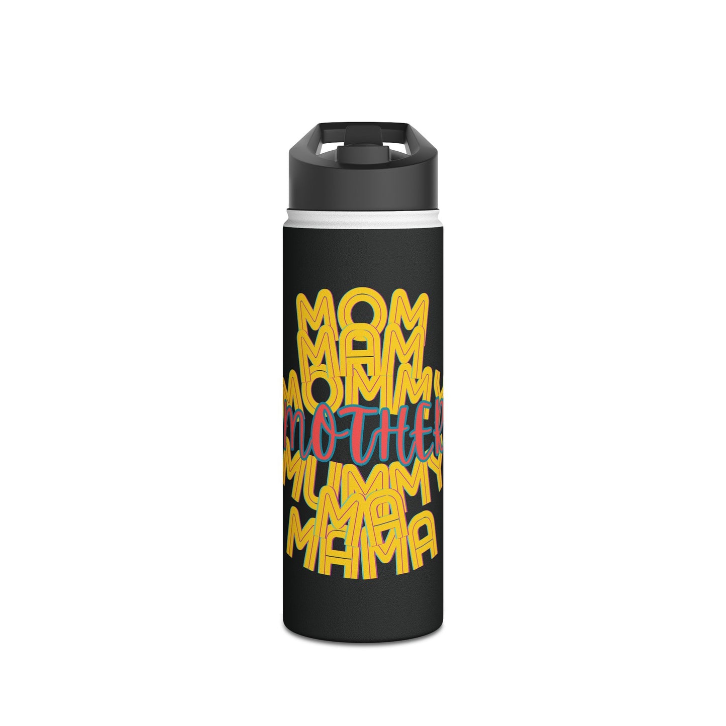 Mother Stainless Steel Water Bottle, Mom Mommy Ma Mam Mama Mummy, Love, Mothers Day, Gifts for Women, Exercise, Eco Friendly, Gender Neutral