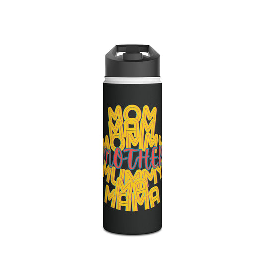 Mother Stainless Steel Water Bottle, Mom Mommy Ma Mam Mama Mummy, Love, Mothers Day, Gifts for Women, Exercise, Eco Friendly, Gender Neutral