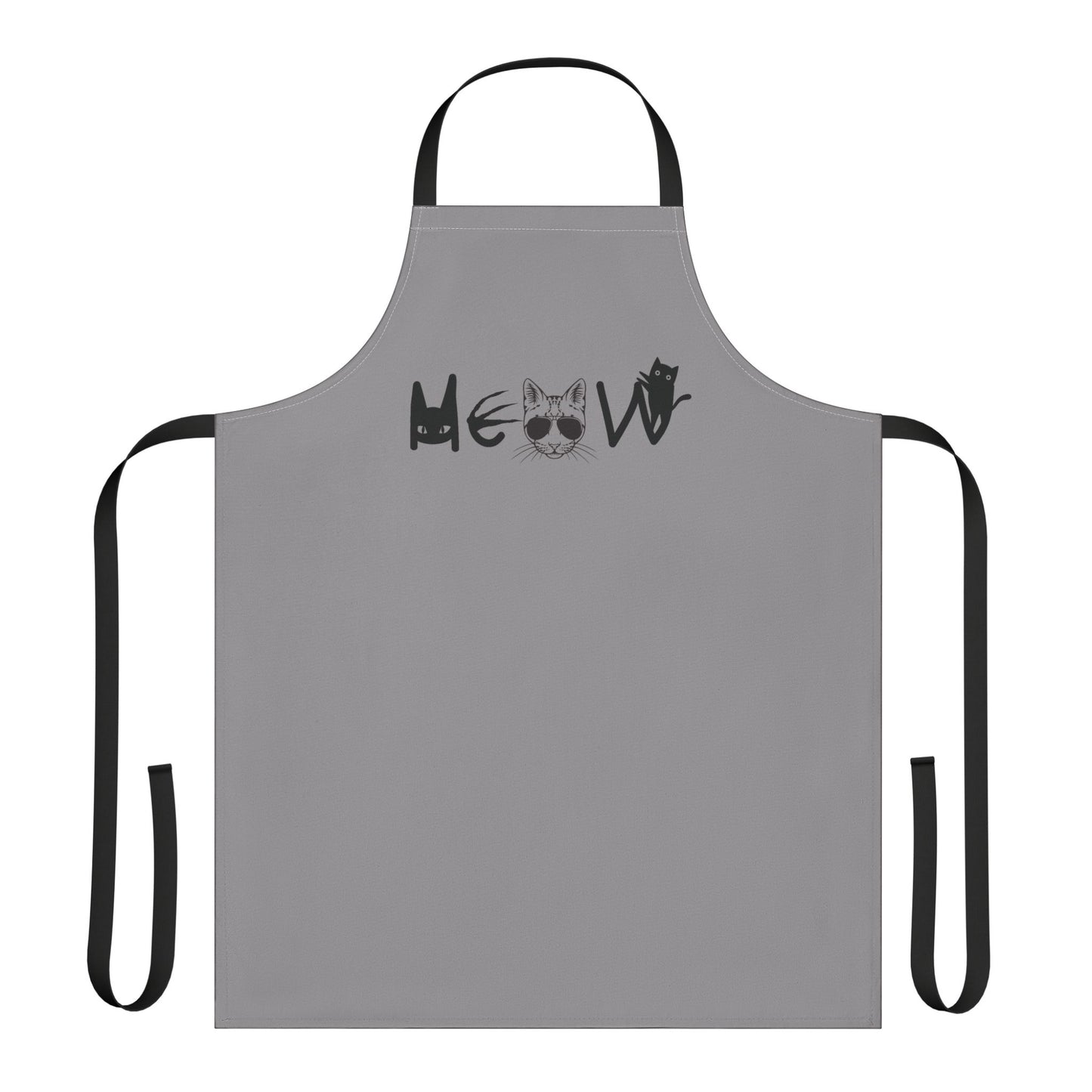 Meow Grey Unisex Chefs Apron