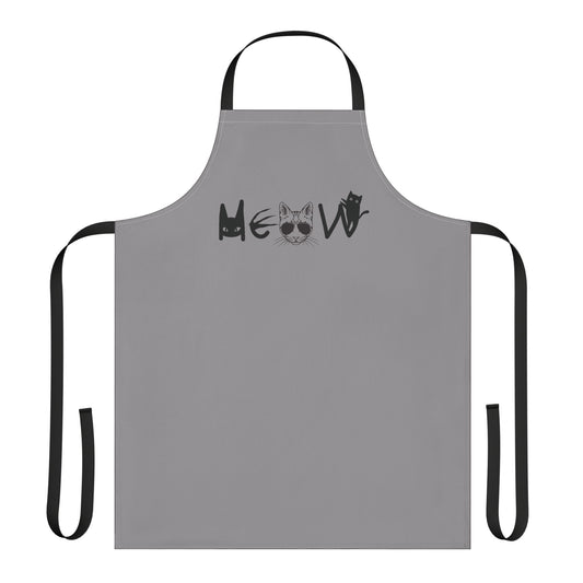 Meow Grey Unisex Chefs Apron