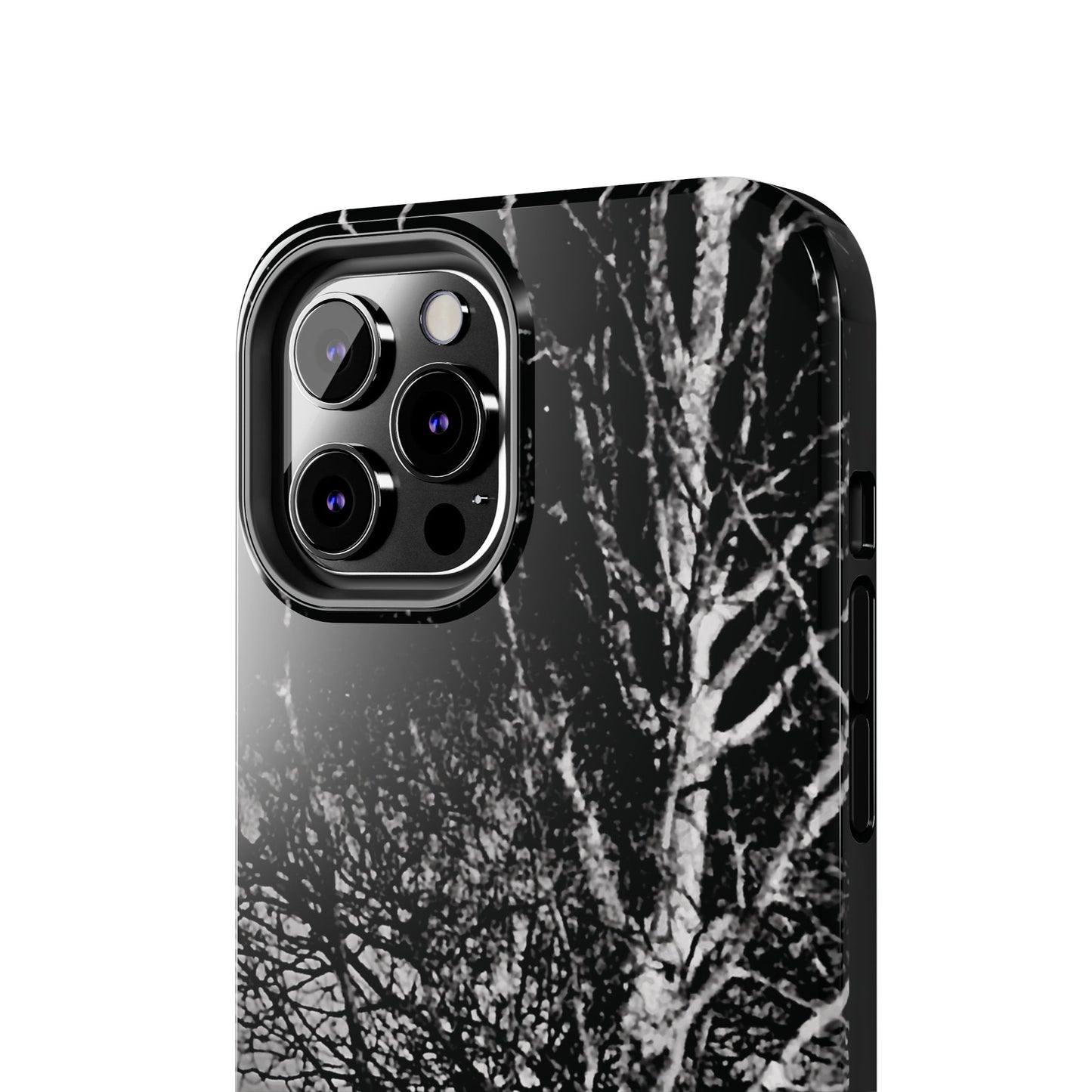 Worm Moon Night Trees Tough Phone Cases, iPhone & Samsung cases, wireless charging, trees, nature, spooky, original photo, gifts, Halloween