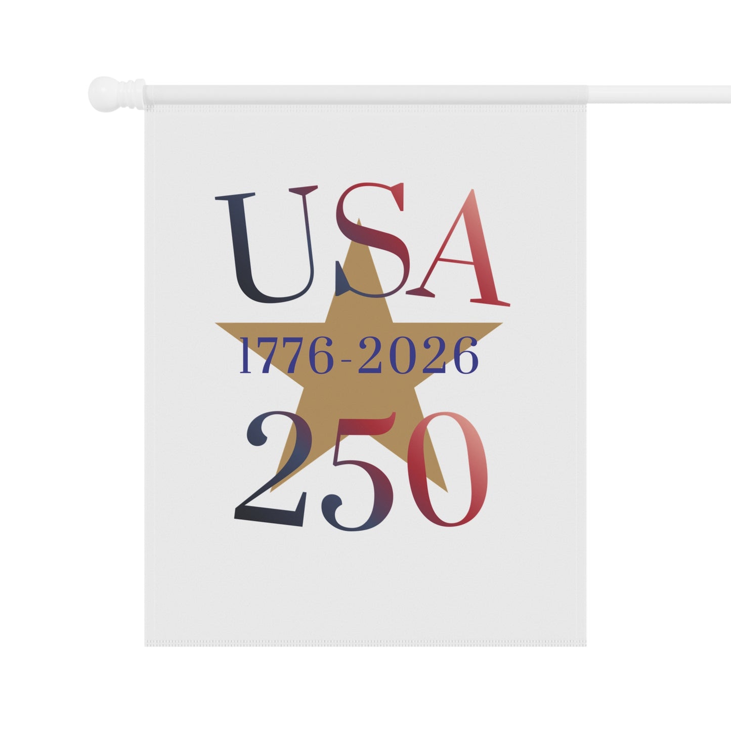 USA 250 Garden Flag – 1776–2026 Bicentennial Patio Banner