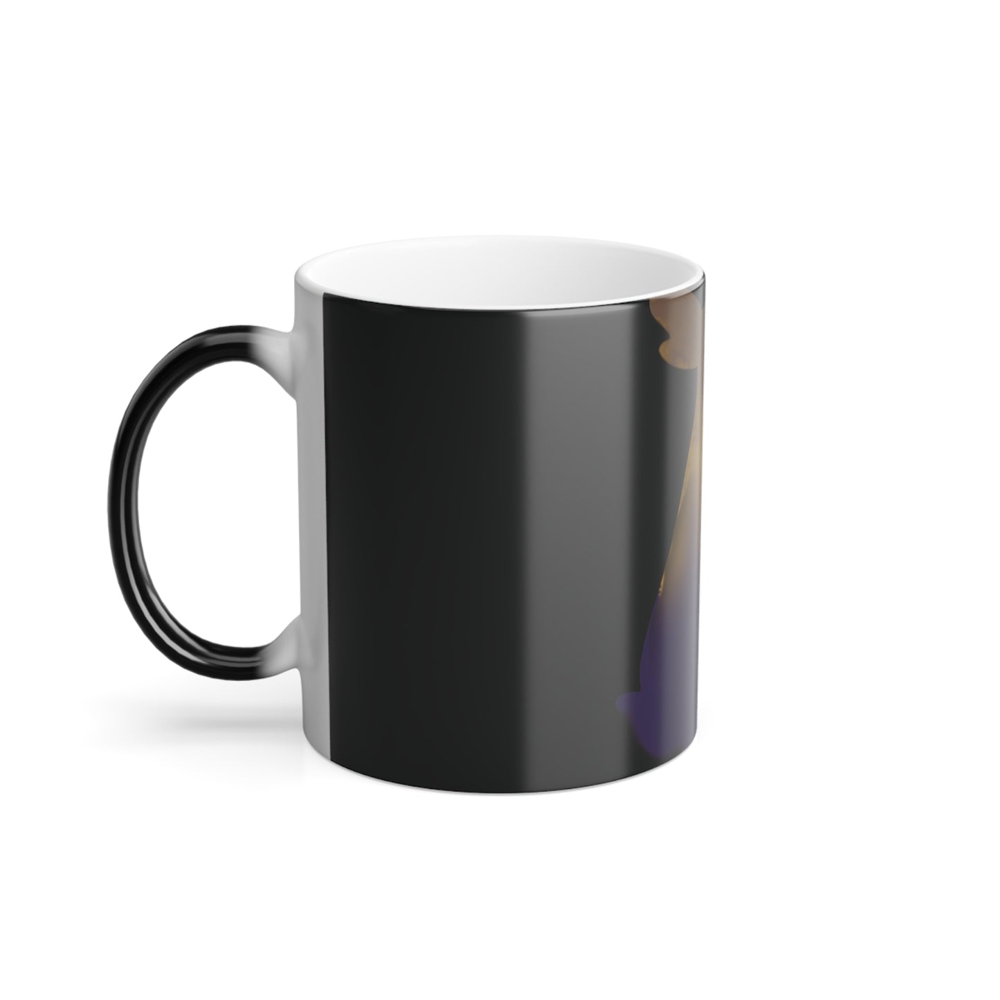 Rabbit Moon Black Color Morphing Mug