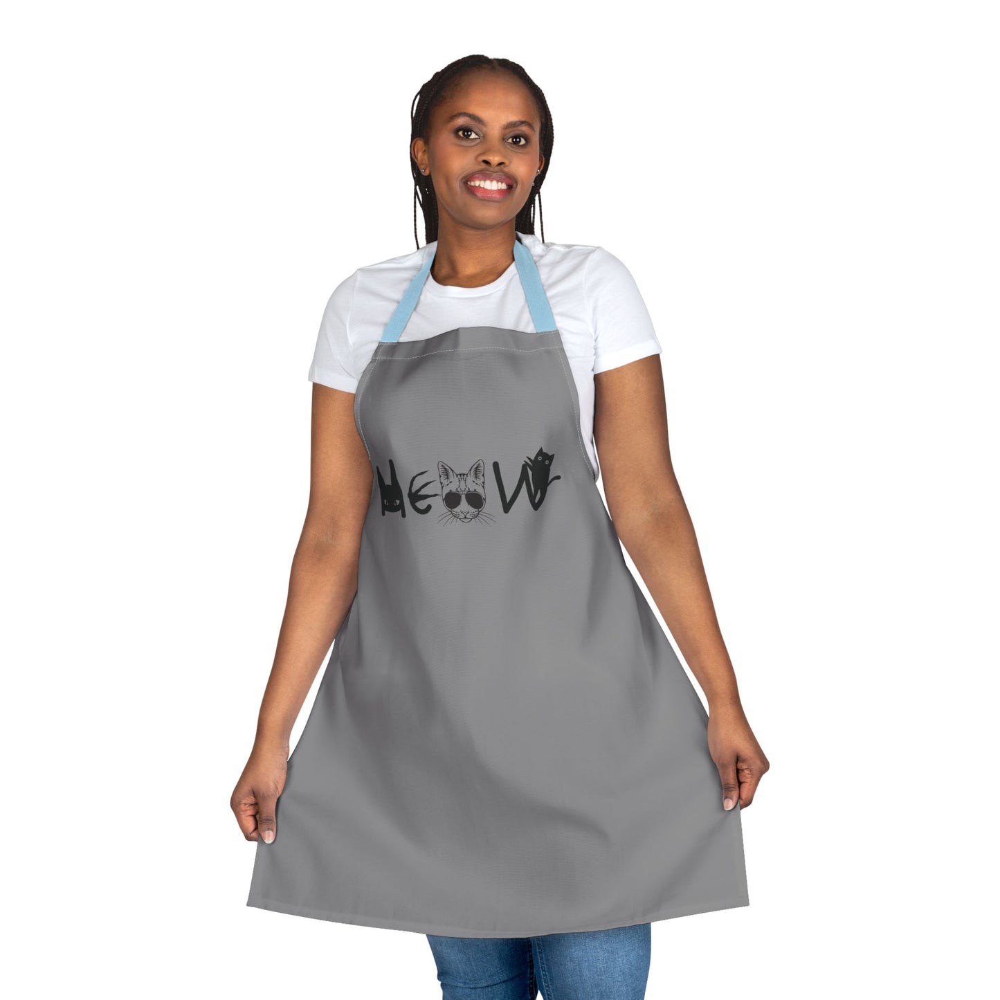 Meow Grey Unisex Chefs Apron