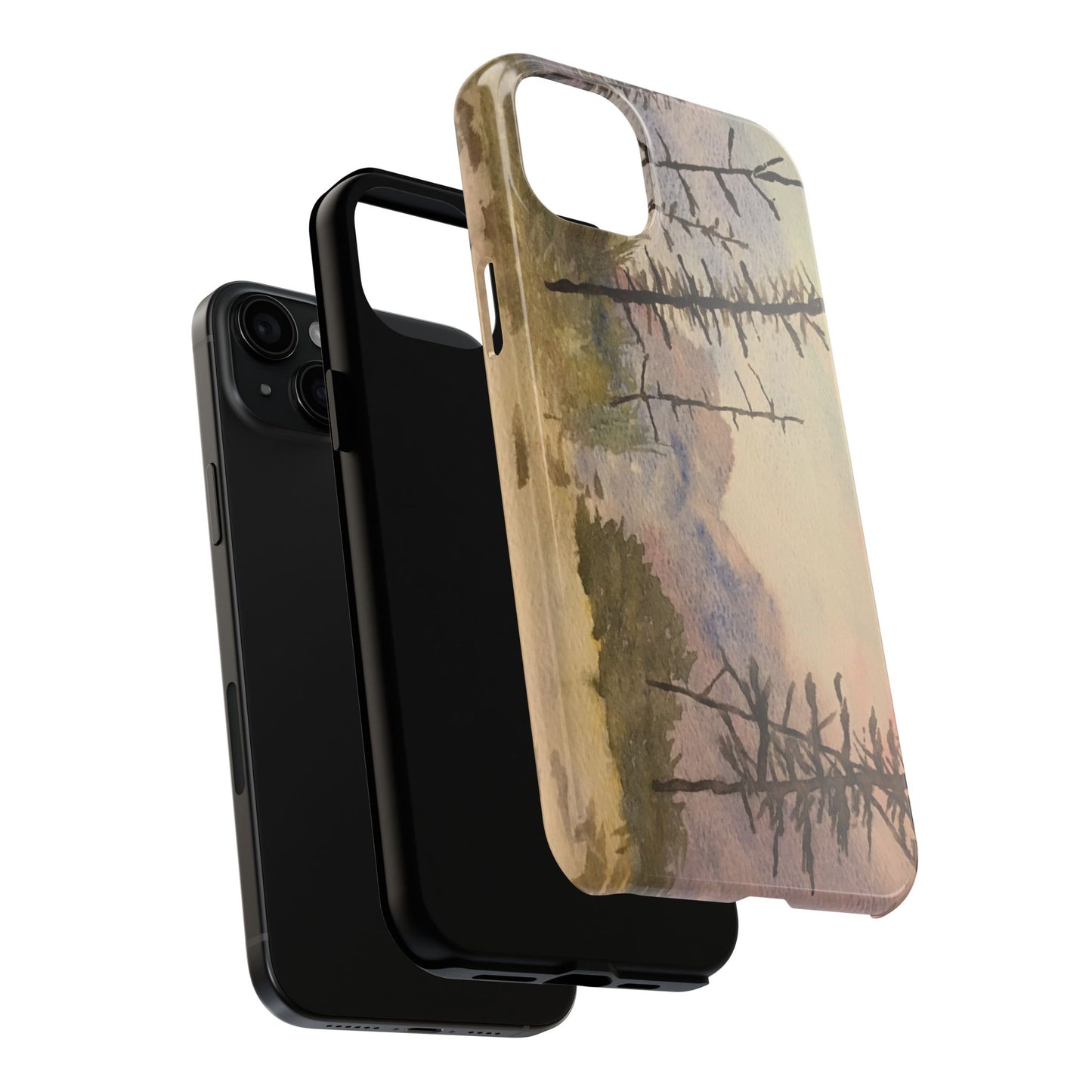 Glacier National Park After Fire Tough Phone Cases, iPhone & Samsung cases, wireless charging, mountains, nature, original artwork, gifts