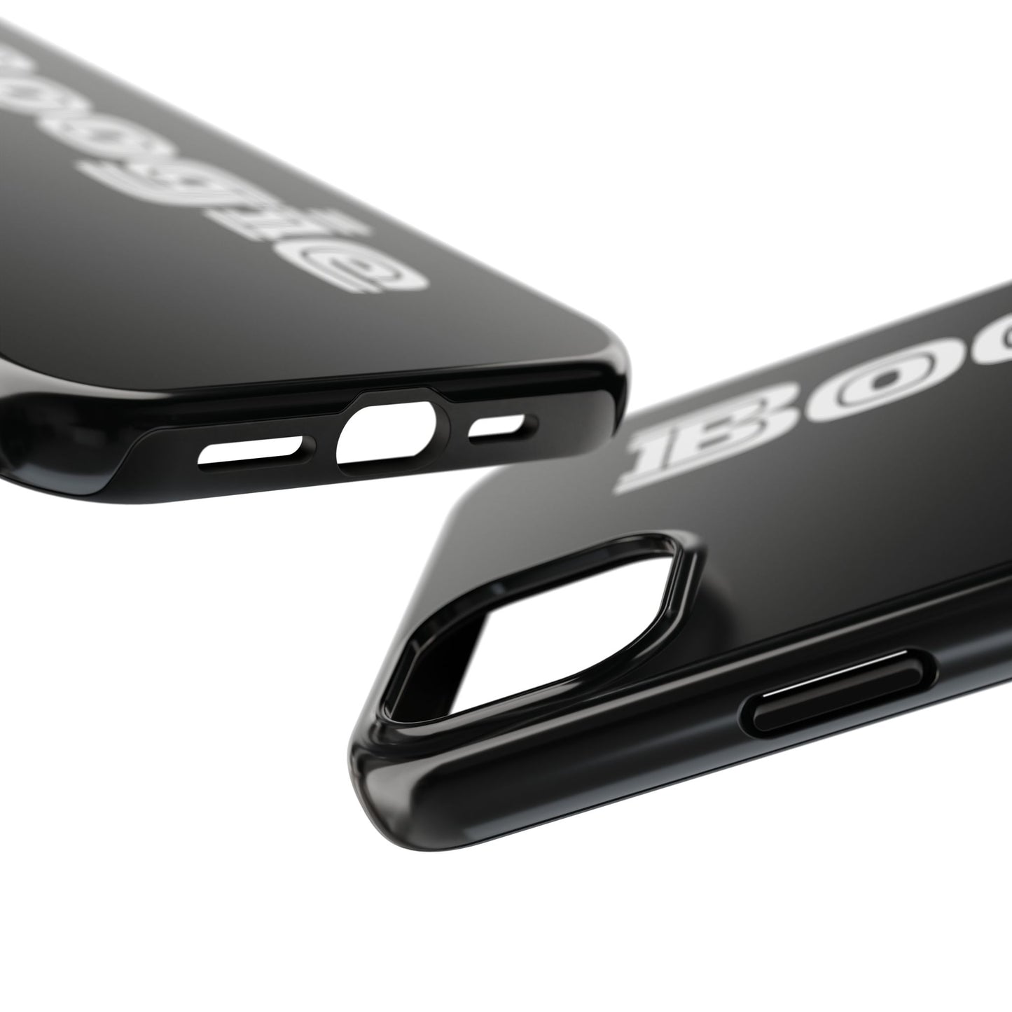 Boogie Black Tough Phone Cases, iPhone Samsung cases, wireless charging, gender neutral women men friends kids teens gift birthday Christmas