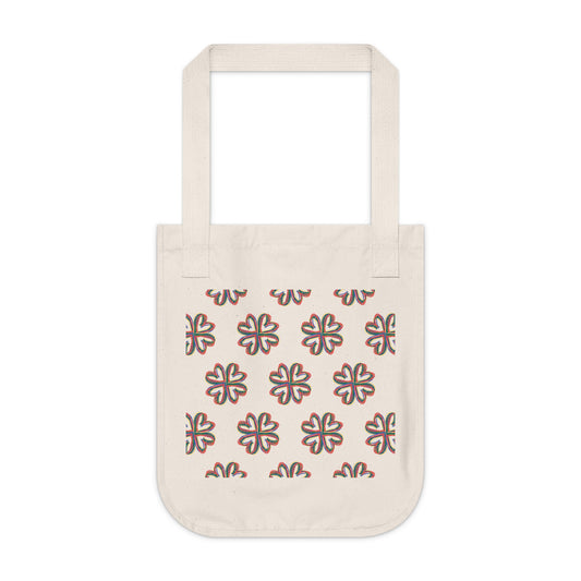 Colorful Floral Organic Canvas Tote Bag, Gender Neutral, Pride, Women, Men, Kids, Gift, Groceries, Shopping, Books, Eco, Birthday, Christmas