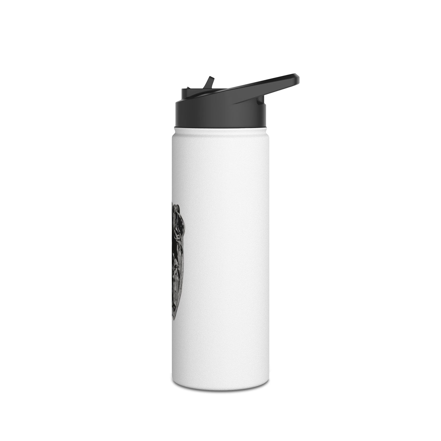 Frog White Stainless Steel Water Bottle, Animals, Amphibians, Nature, Exercise, Eco Friendly, Gender Neutral, Men, Women, Kids, Gifts