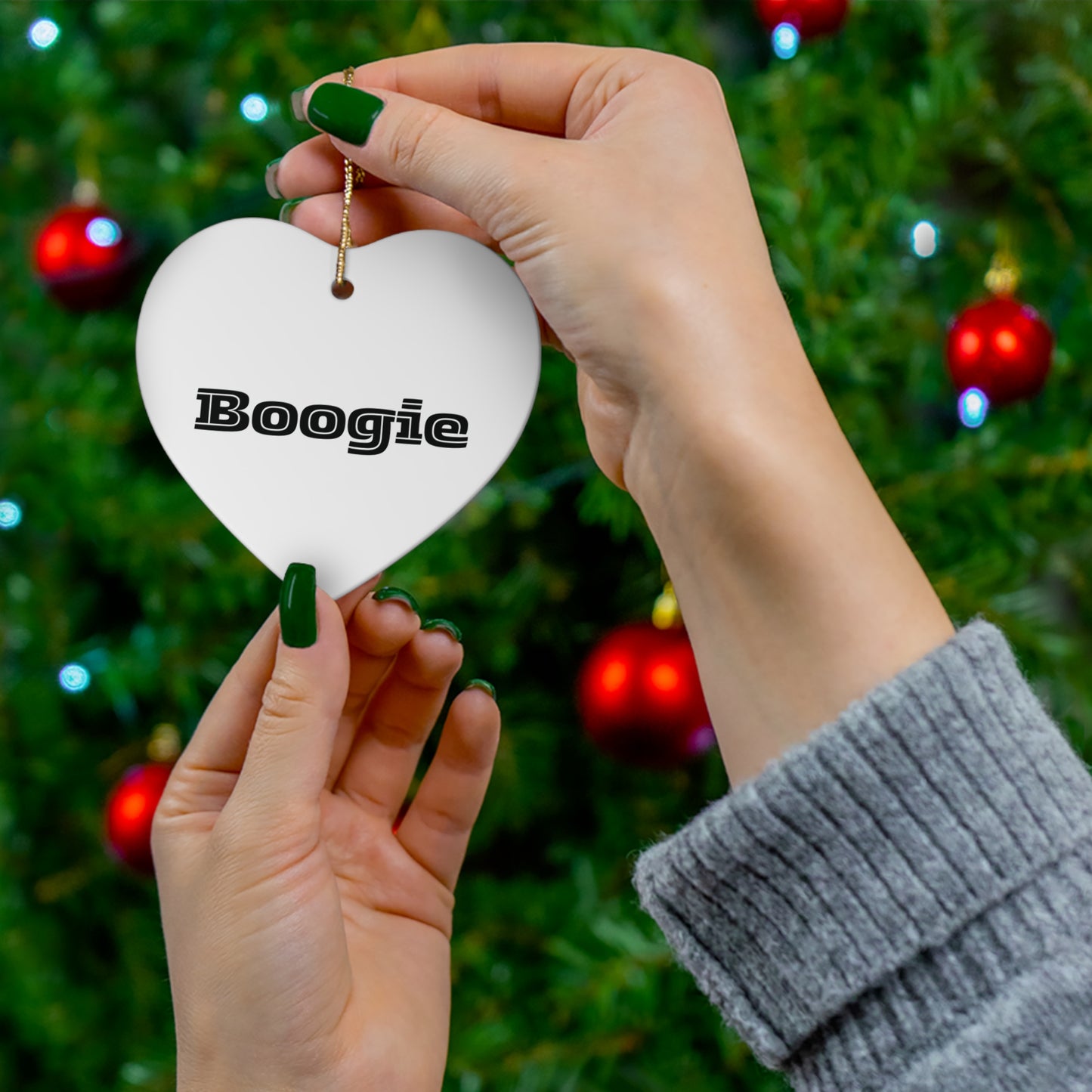 Boogie White & Black Hanging Ornament, dance, decor, Circle Snowflake Heart Star, Holiday Gifts all ages Christmas men women teens friends