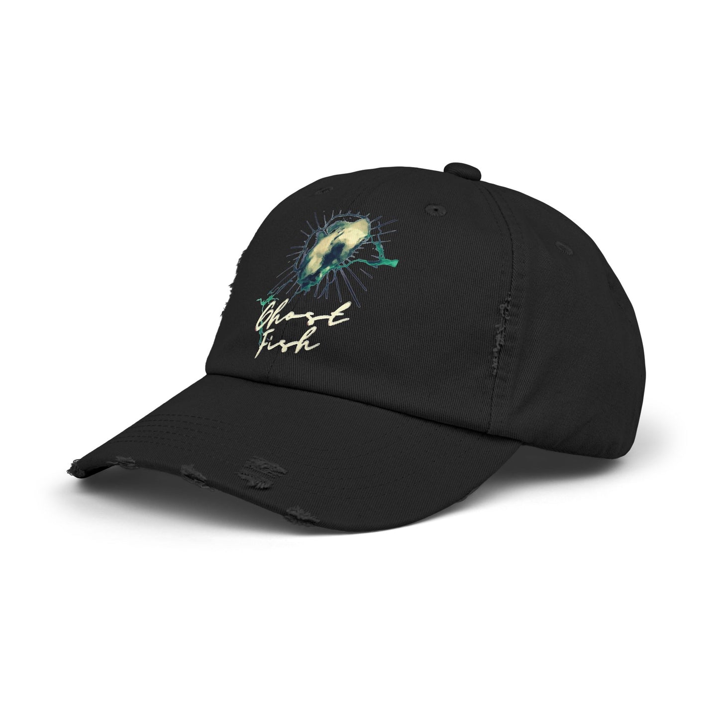 Ghost Fish Unisex Distressed Cap