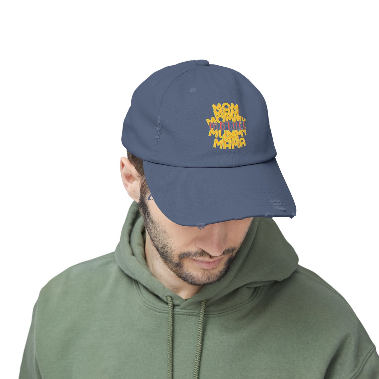 Mother Unisex Distressed Cap, Mom Mam Mommy Mummy Ma Mama, Mothers Day, Gift, Hats, Cotton Twill, Adjustable, Gifts for Women