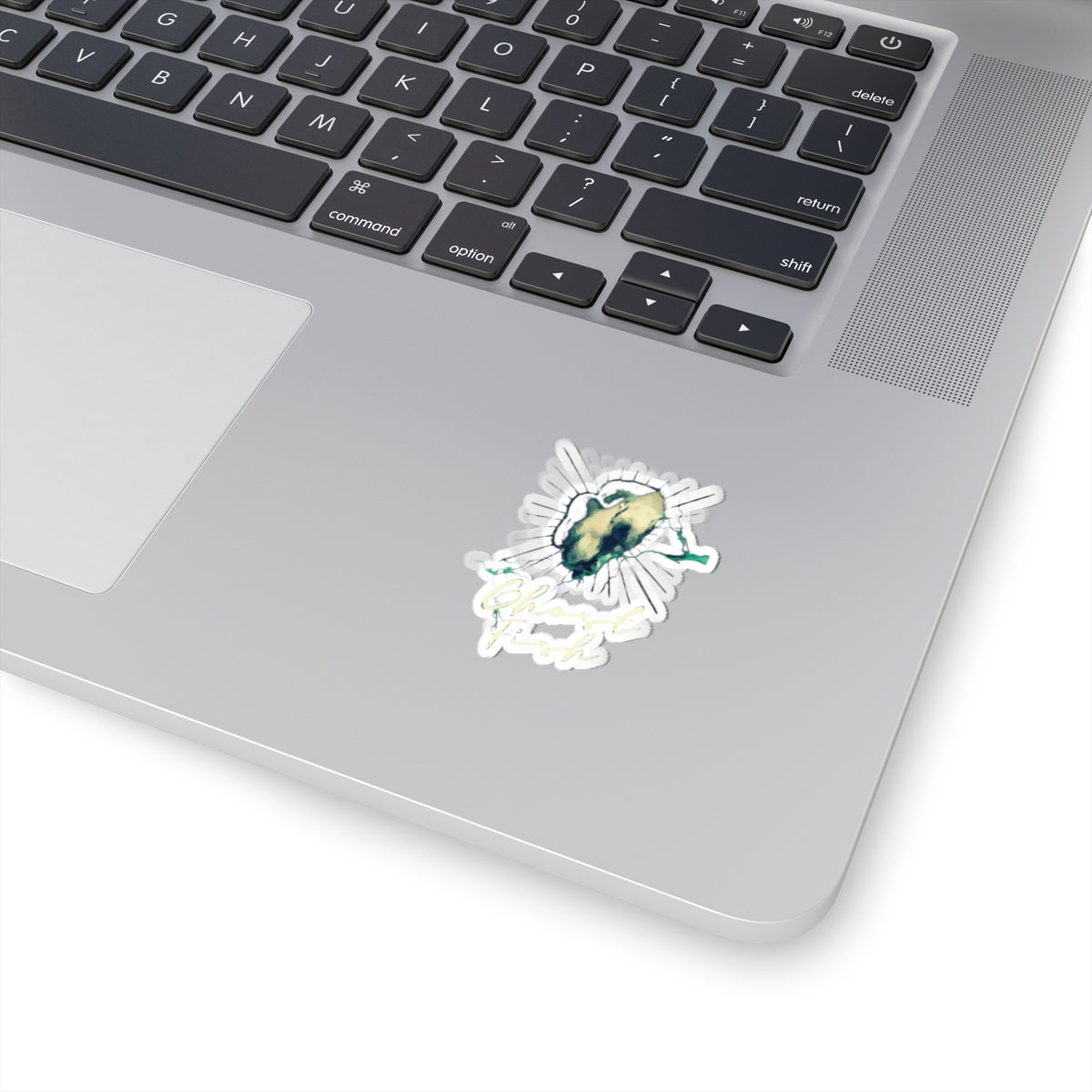 Ghost Fish Kiss-Cut Stickers, Graphic Art Decal for Water Bottle, Laptop, Phone, Planner, Journal