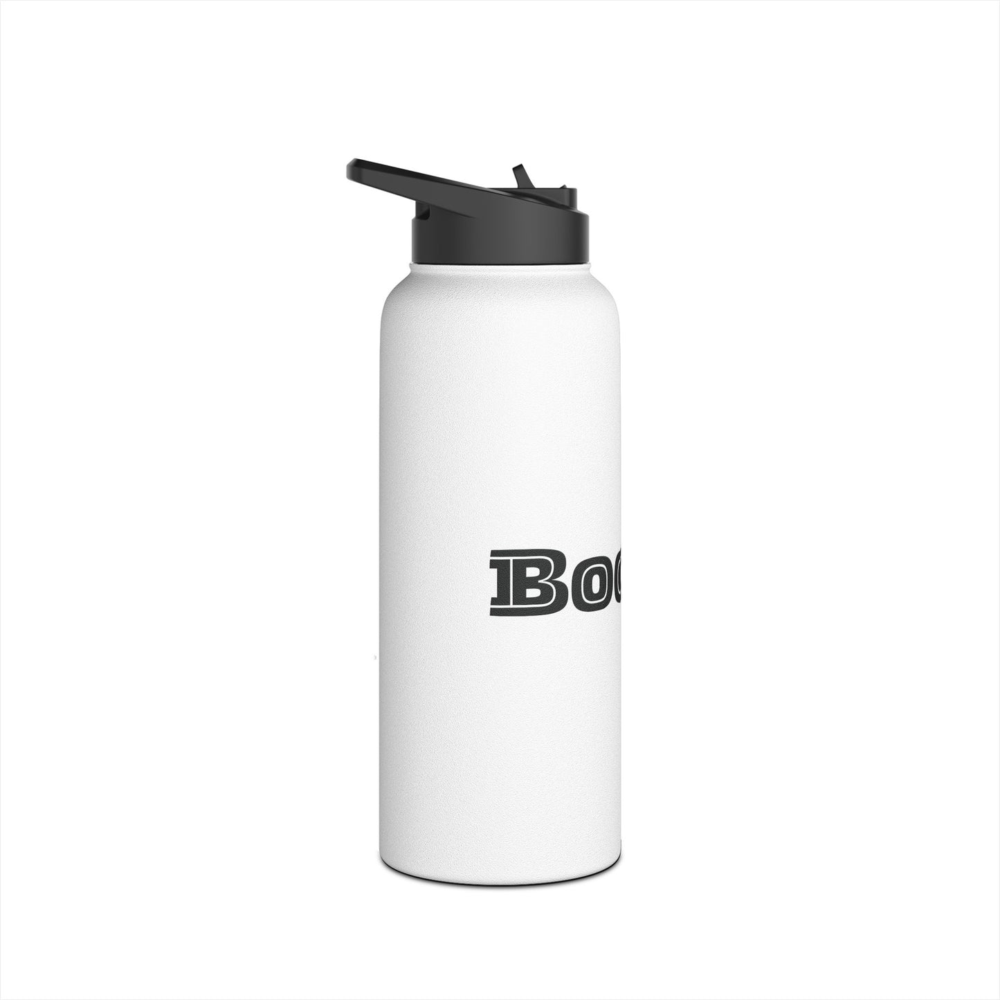 Boogie White Stainless Steel Water Bottle, Gender Neutral, Gift, Exercise Run Workout, Eco BPA-free, Women Men Teens Gift Birthday Christmas