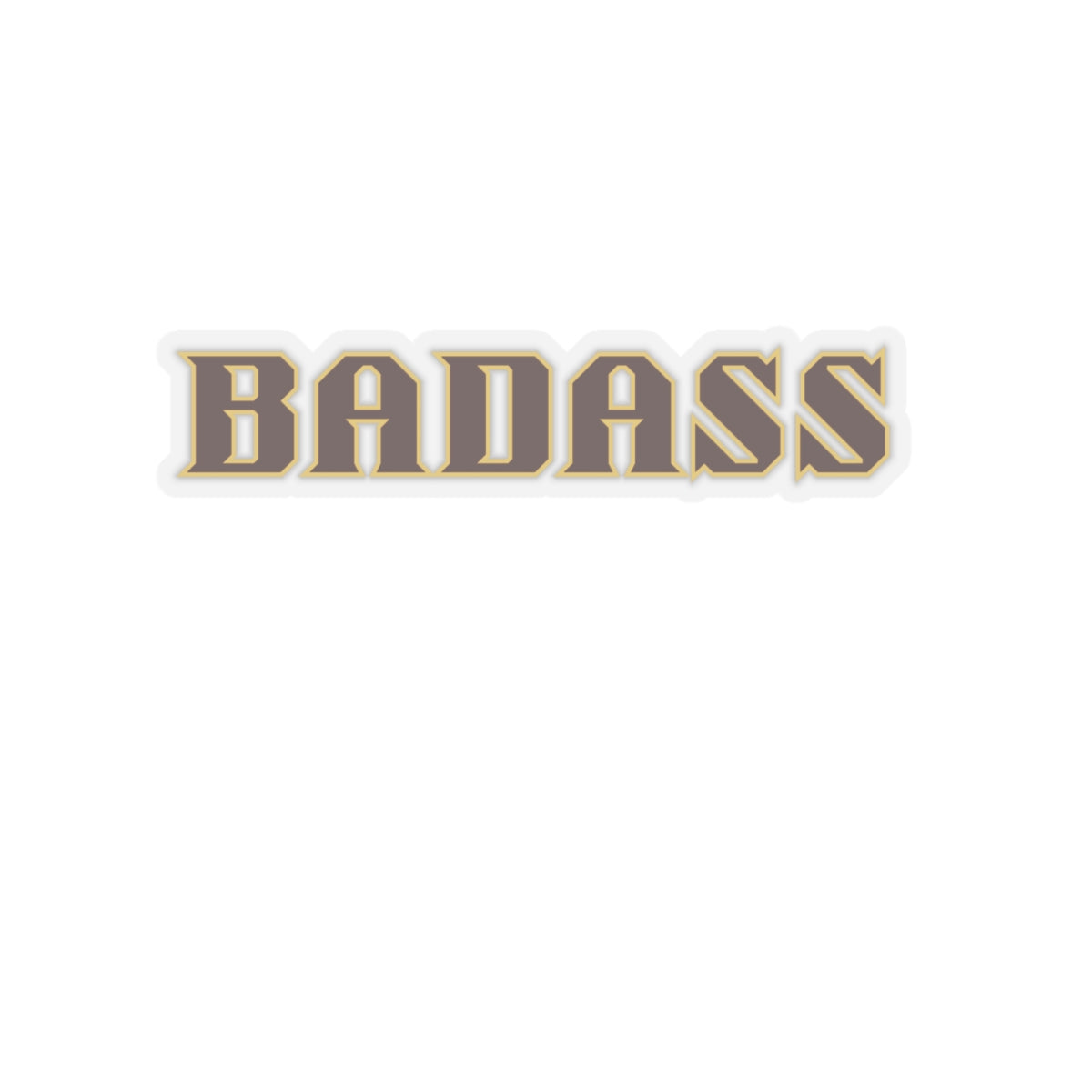Badass Kiss-Cut Stickers, Cool Laptop Decal, Waterproof Vinyl Sticker, Trendy Phone Sticker, Unique Water Bottle Sticker, Edgy Car Decal