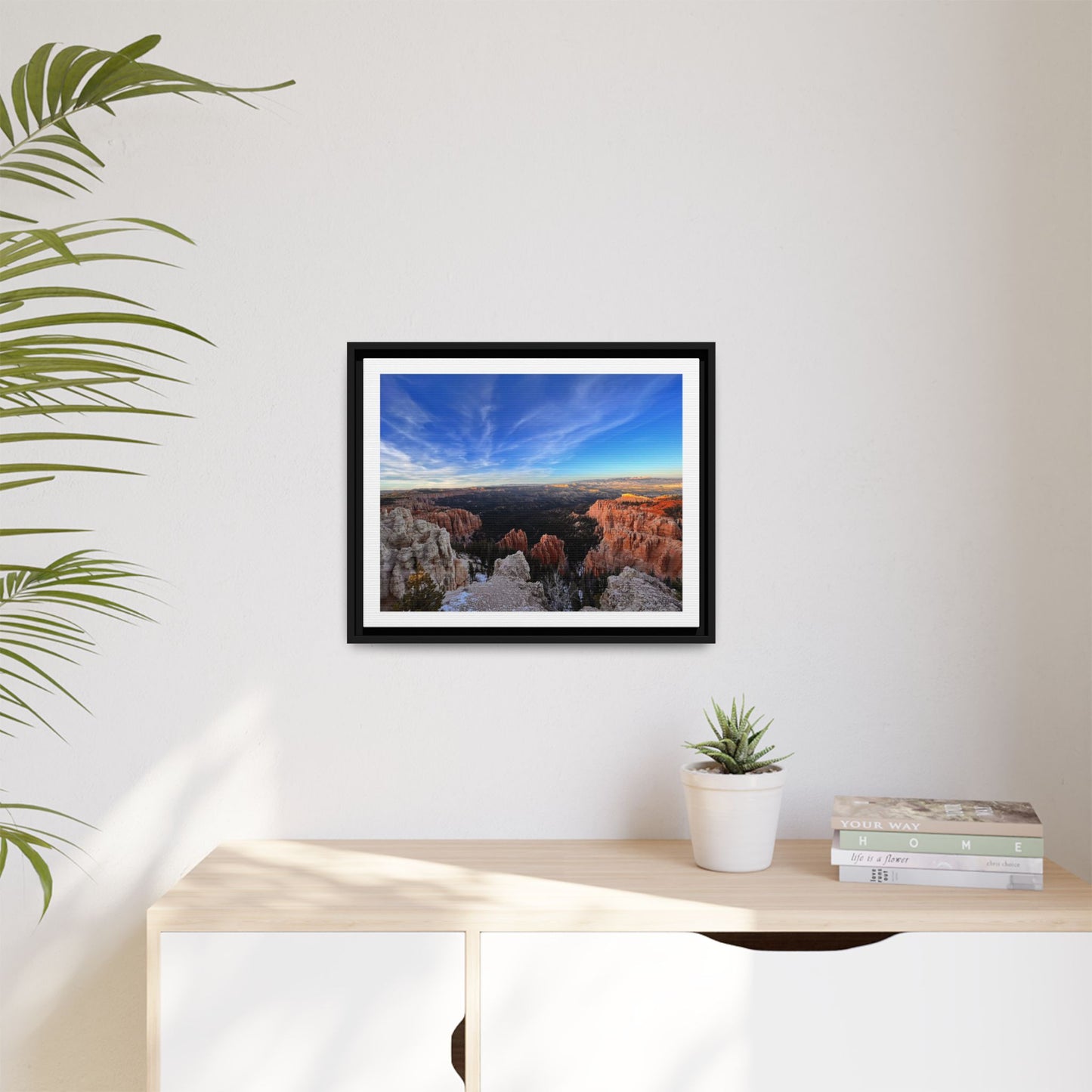Black Frame Bryce Canyon Landscape, Nature, America, Western, Artwork, Wall Art, Matte Print, Rocks, Gift, Sky, Colorful, Clouds, Eco