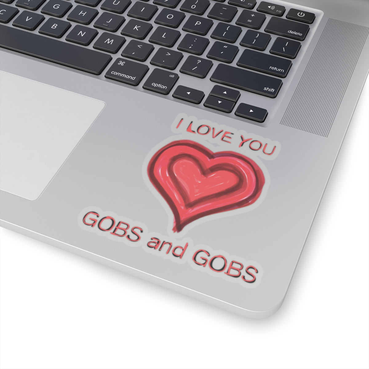 Heart I Love You Kiss-Cut Stickers, Romantic Valentine's Day Decals, Affectionate Gobs and Gobs Labels, Cute Adhesive Emblems, Wedding