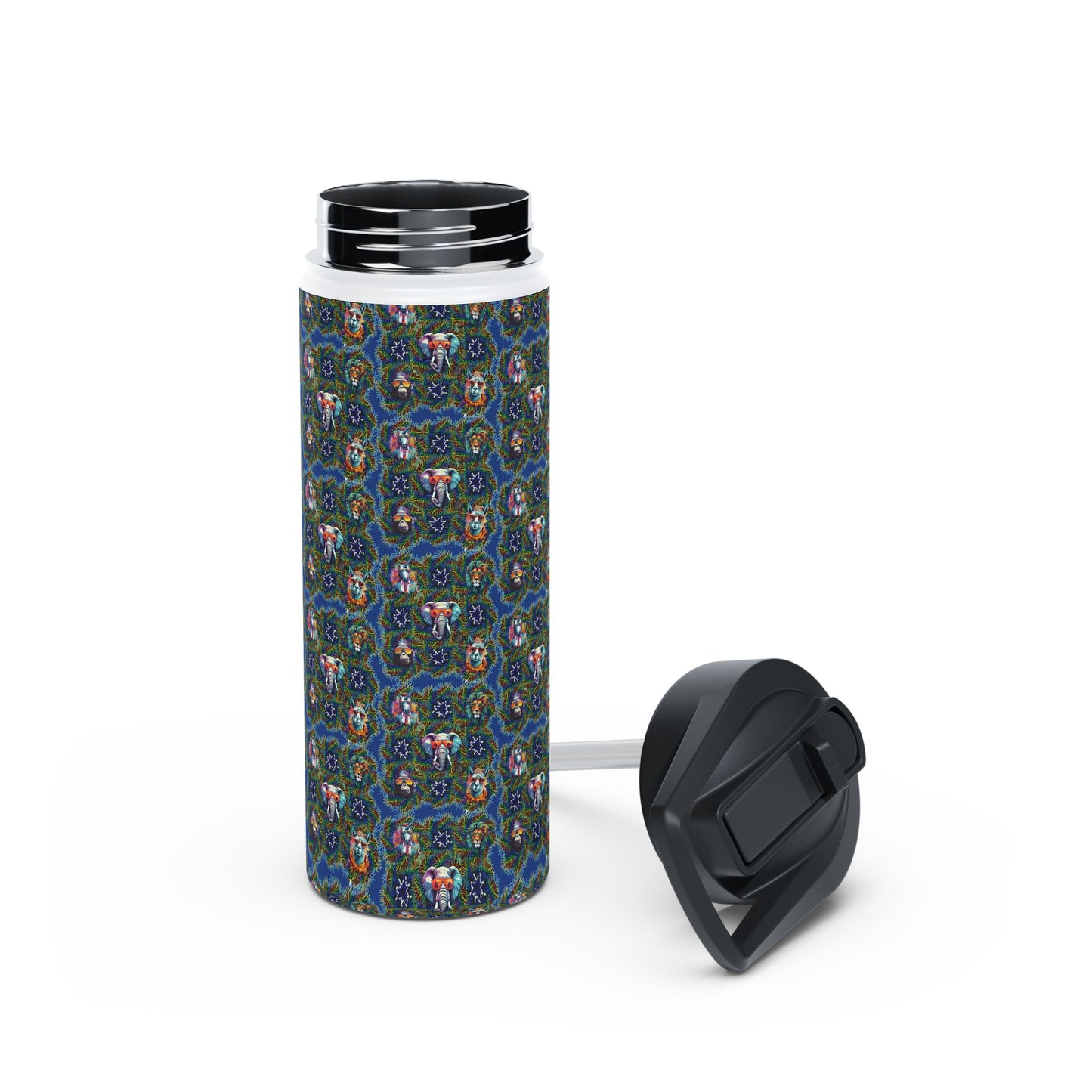 Water Bottle, Wild & Cool Creatures Design, BPA-Free, Eco-Friendly, Kids Gift