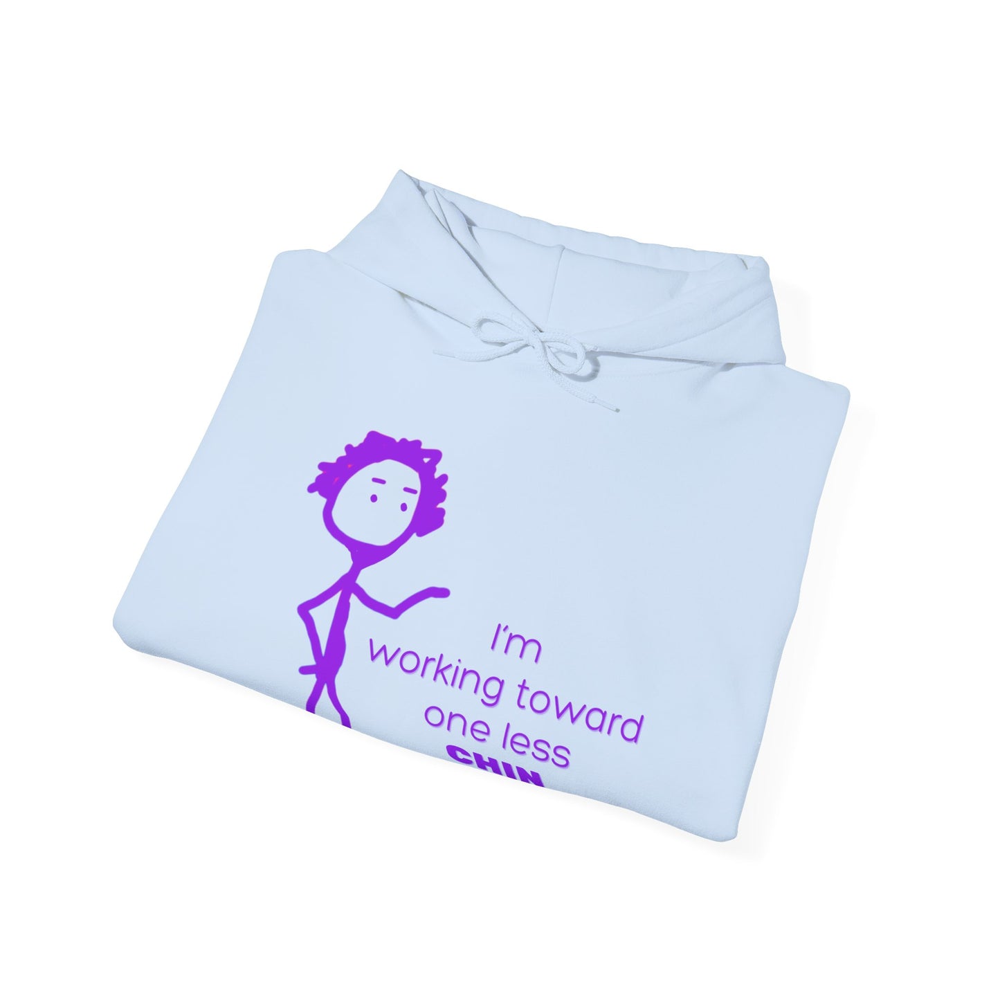 Im Working Toward One Less Chin Unisex Heavy Blend™ Hooded Sweatshirt, fun, hoodie, warm, gift, exercise, aging, gender neutral, men, women