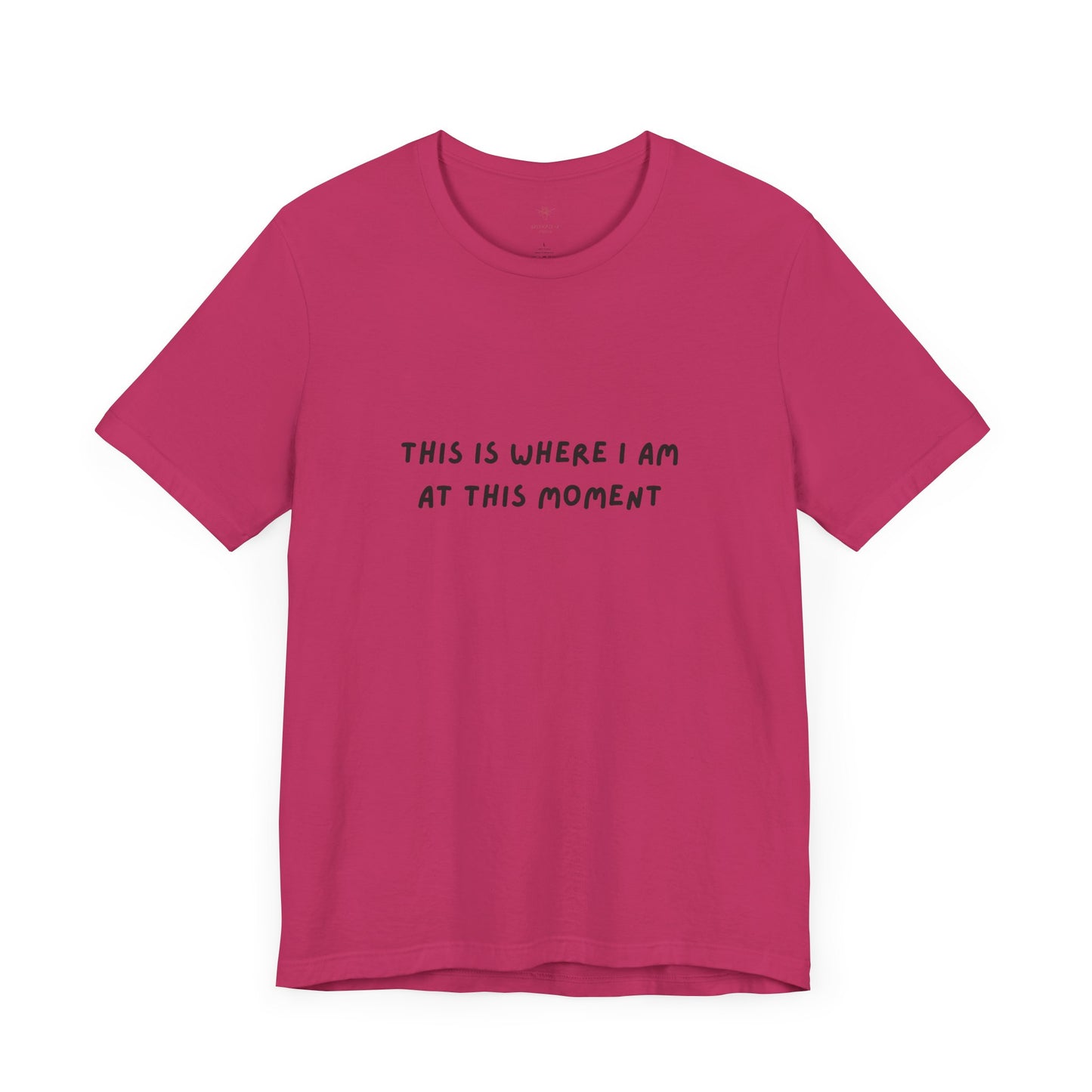 This is Where I Am Unisex Tee, Fun Shirts, Gift, Comfy, Soft, Casual, Gender Neutral, Short Sleeve, Women, Men, Teens, Birthday, Christmas