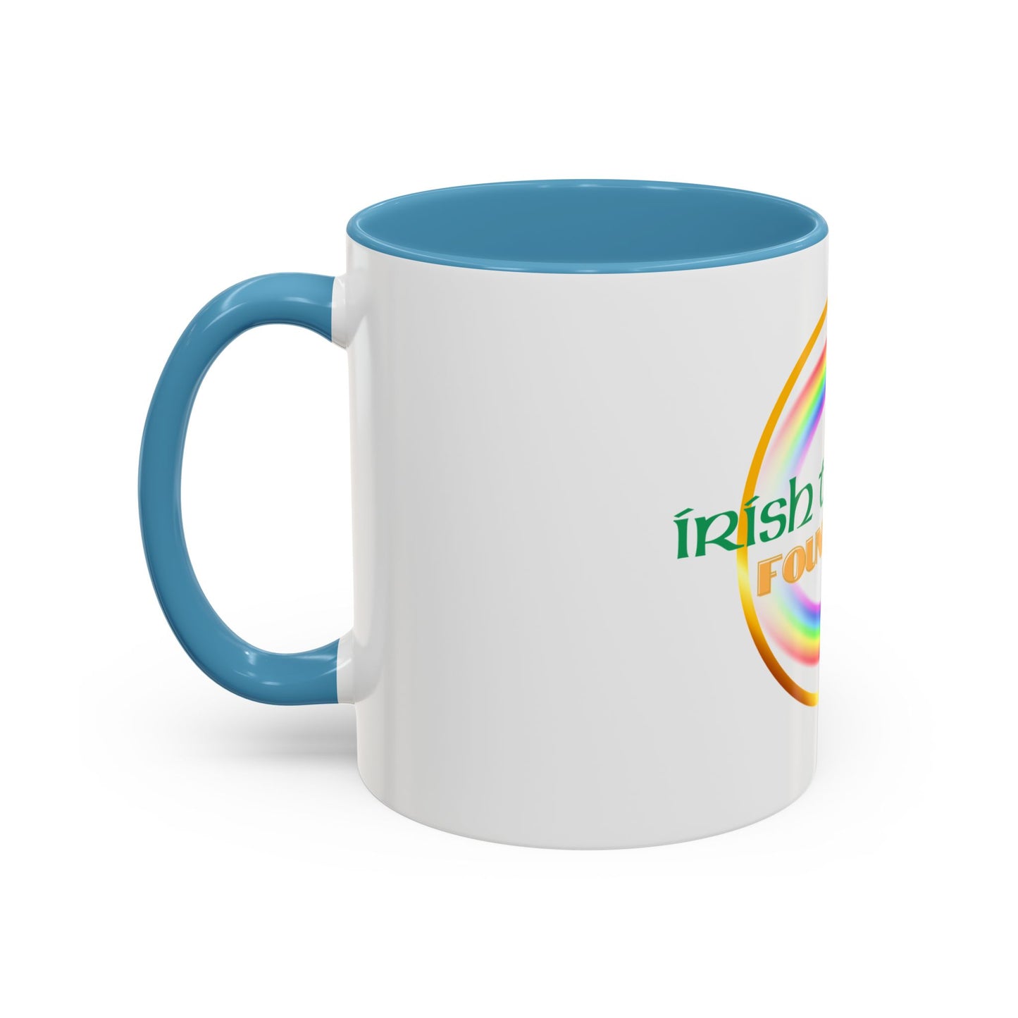 Coffee Mug - Irish Temper Found Here, Rainbow Design, BPA-Free Ceramic, St Patricks Gift