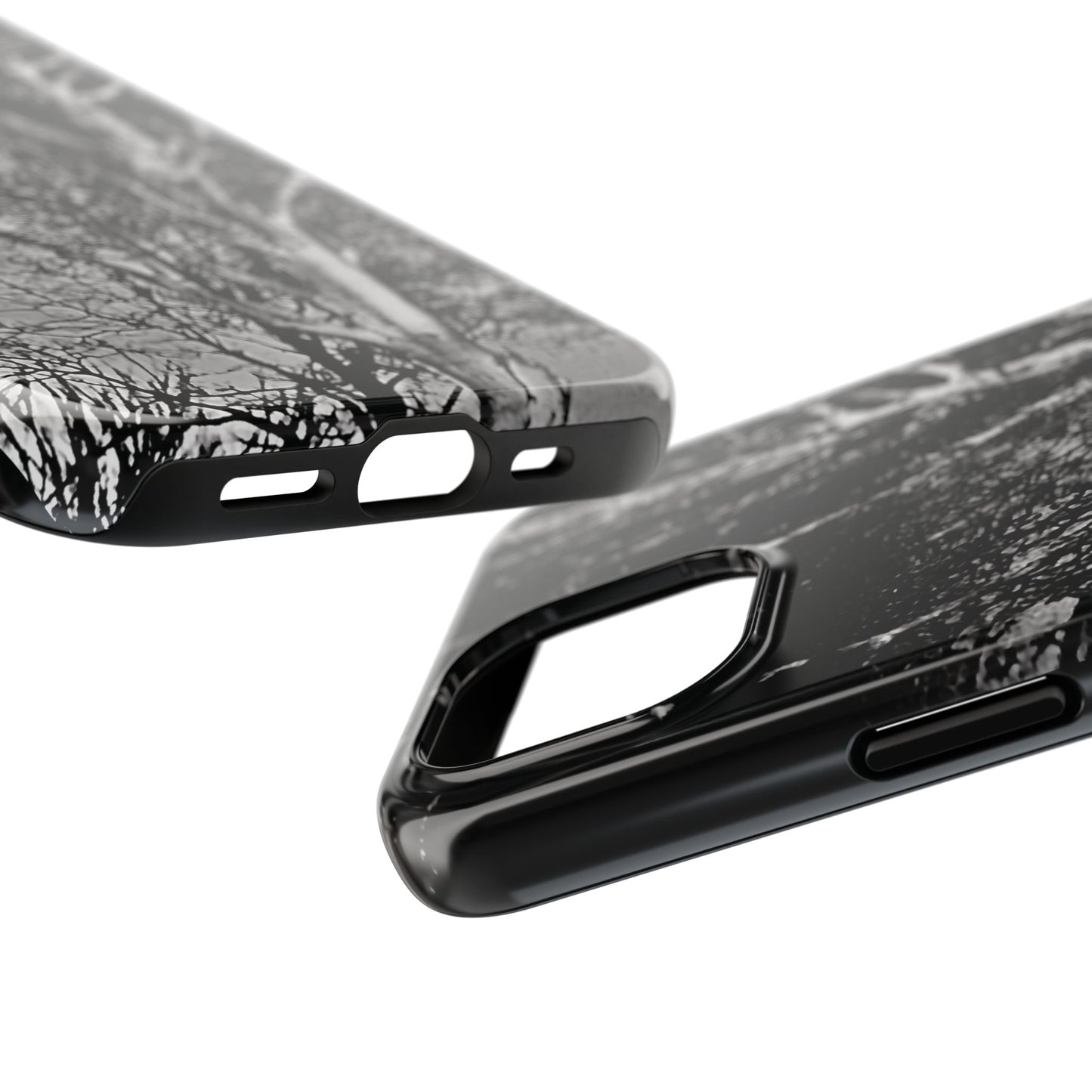 Worm Moon Night Trees Tough Phone Cases, iPhone & Samsung cases, wireless charging, trees, nature, spooky, original photo, gifts, Halloween